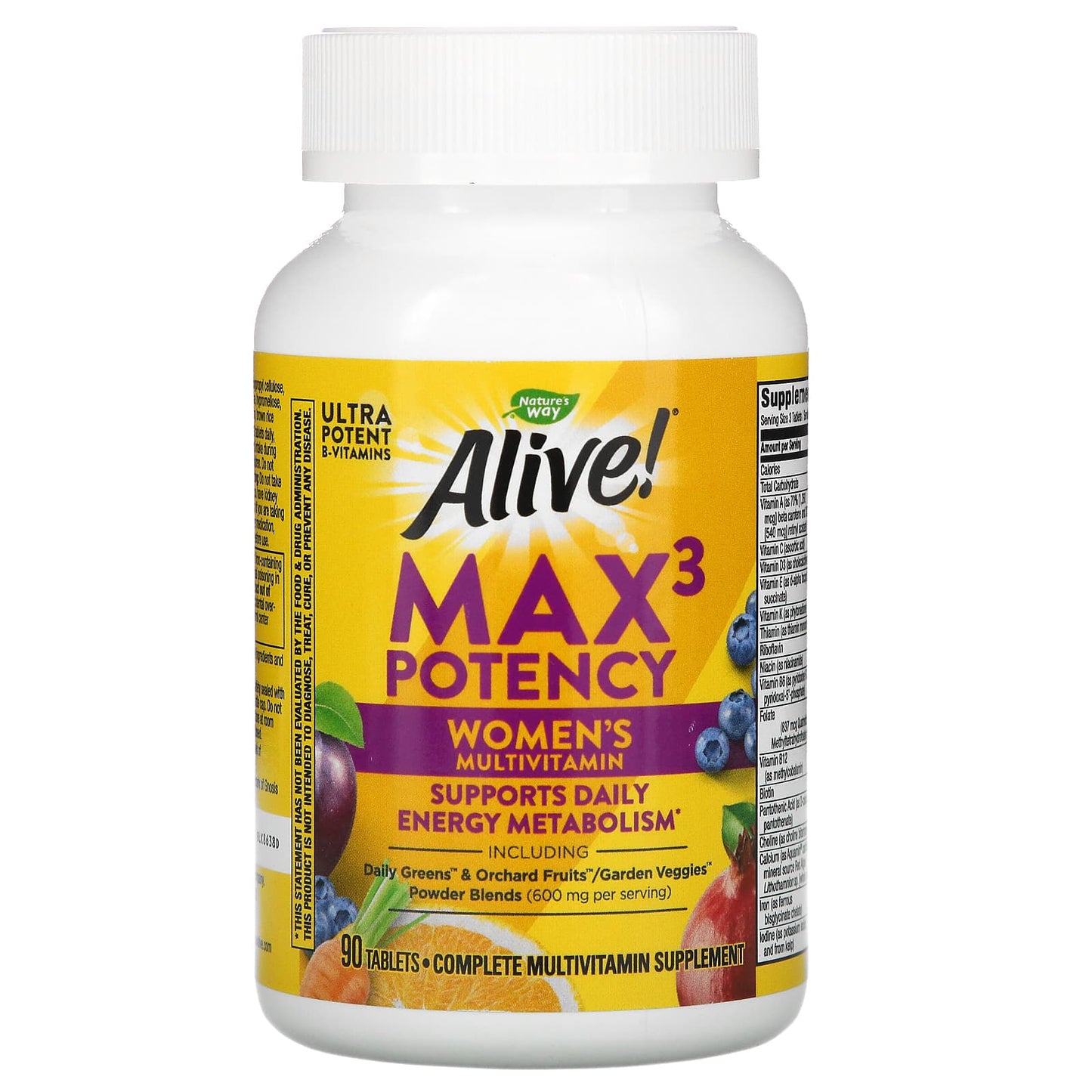 Nature’s Way, Alive! Max3 Potency, Women's Multivitamin, 90 Tablets UPC 033674155431 | Hilife Vitamins