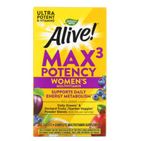Nature’s Way, Alive! Max3 Potency, Women's Multivitamin, 90 Tablets UPC 033674155431 | Hilife Vitamins