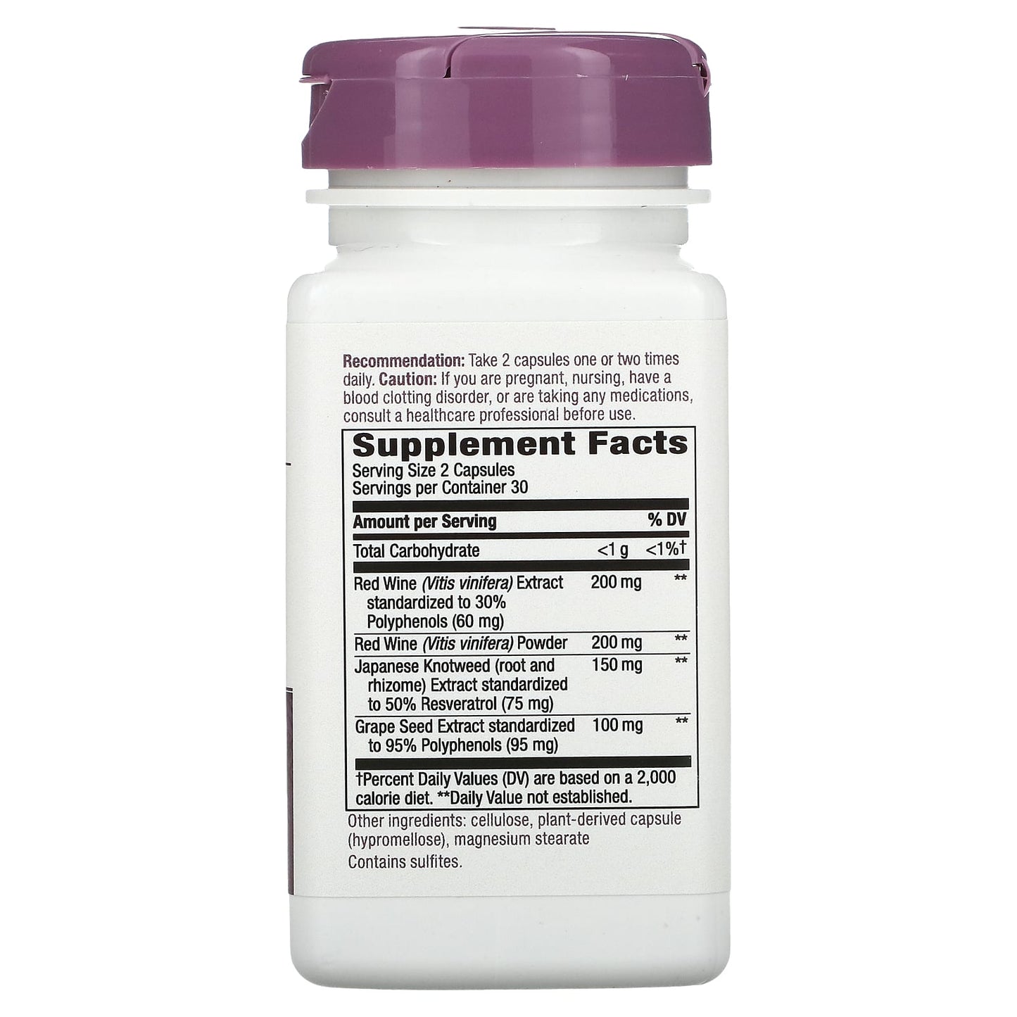 Nature’s Way, Resveratrol, 60 Vegetarian Capsules UPC 033674156117 | Hilife Vitamins