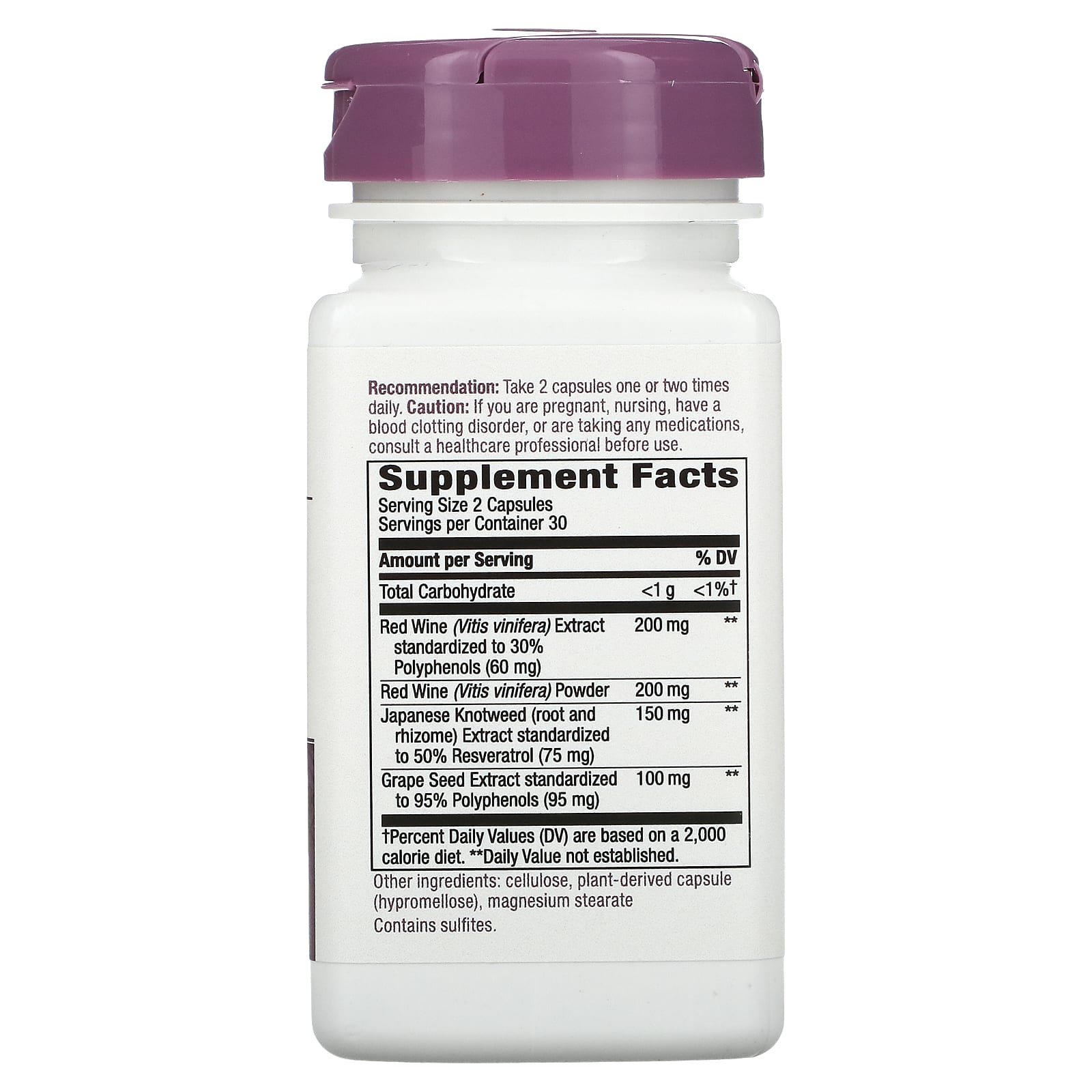 Nature’s Way, Resveratrol, 60 Vegetarian Capsules UPC 033674156117 | Hilife Vitamins