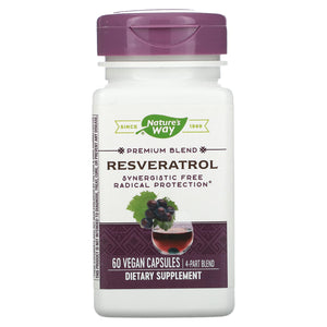 Nature’s Way, Resveratrol, 60 Vegetarian Capsules - 033674156117 | Hilife Vitamins