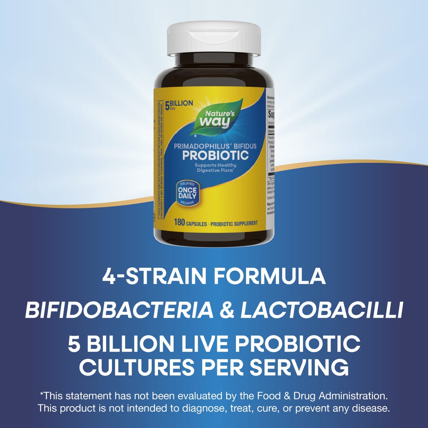 Nature’s Way, Primadophilus Bifidus, 180 Vegetarian Capsules UPC 033674156513 | Hilife Vitamins