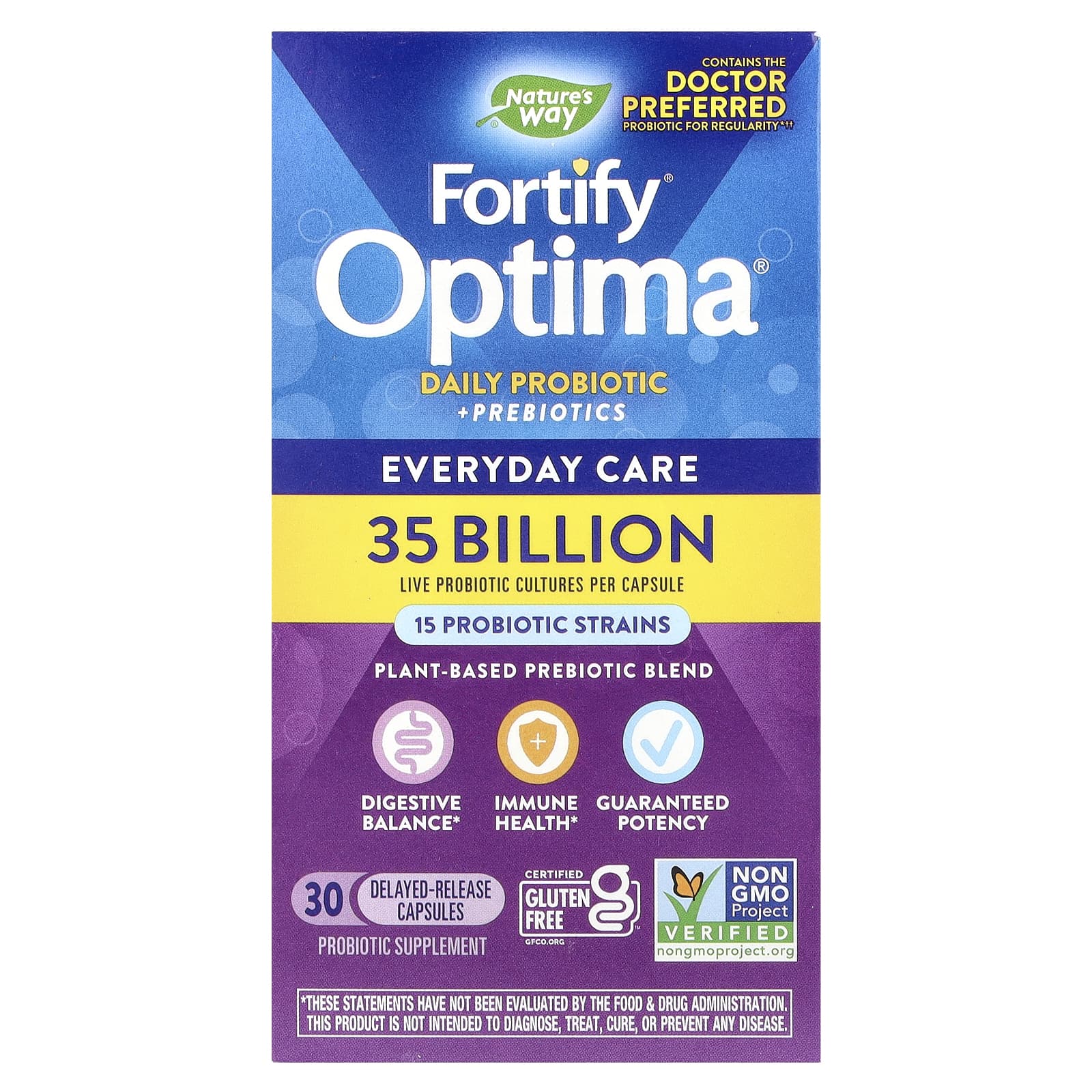 Nature’s Way, Primadophilus Optima, 30 Vegetarian Capsules UPC 033674156520 | Hilife Vitamins