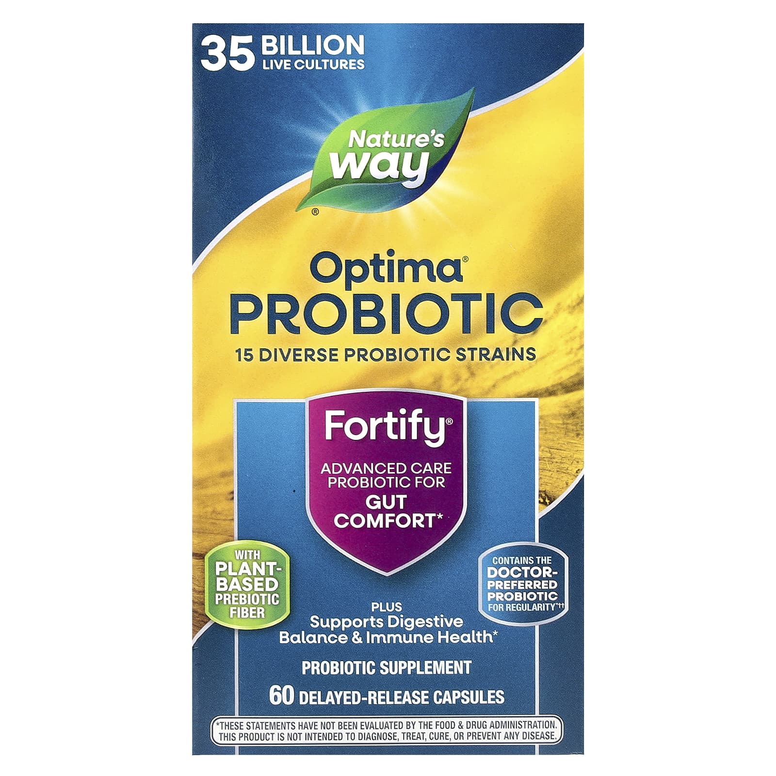 Nature’s Way, Primadophilus Optima 35 Billion, 60 Vegetarian Capsules UPC 033674156537 | Hilife Vitamins