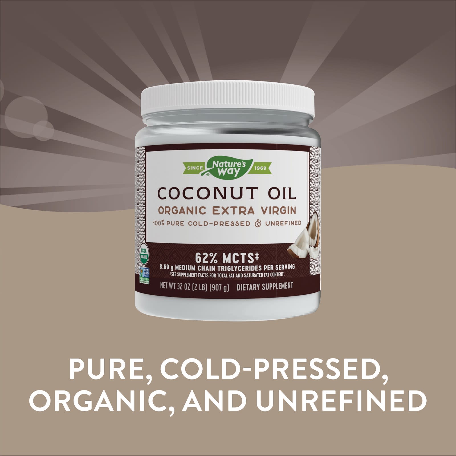 Nature’s Way, Organic Coconut Oil, 32 Oz UPC 033674156599 | Hilife Vitamins