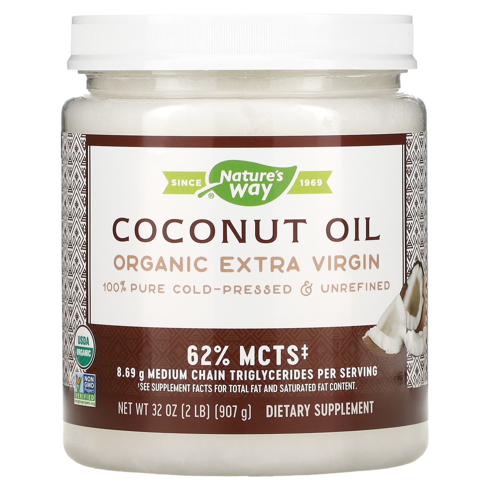 Nature’s Way, Organic Coconut Oil, 32 Oz UPC 033674156599 | Hilife Vitamins