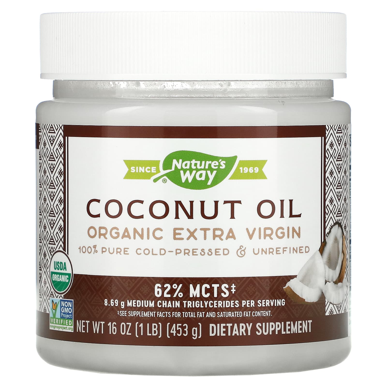 Nature’s Way, Organic Coconut Oil, Extra Virgin, 16 Oz UPC 033674156735 | Hilife Vitamins