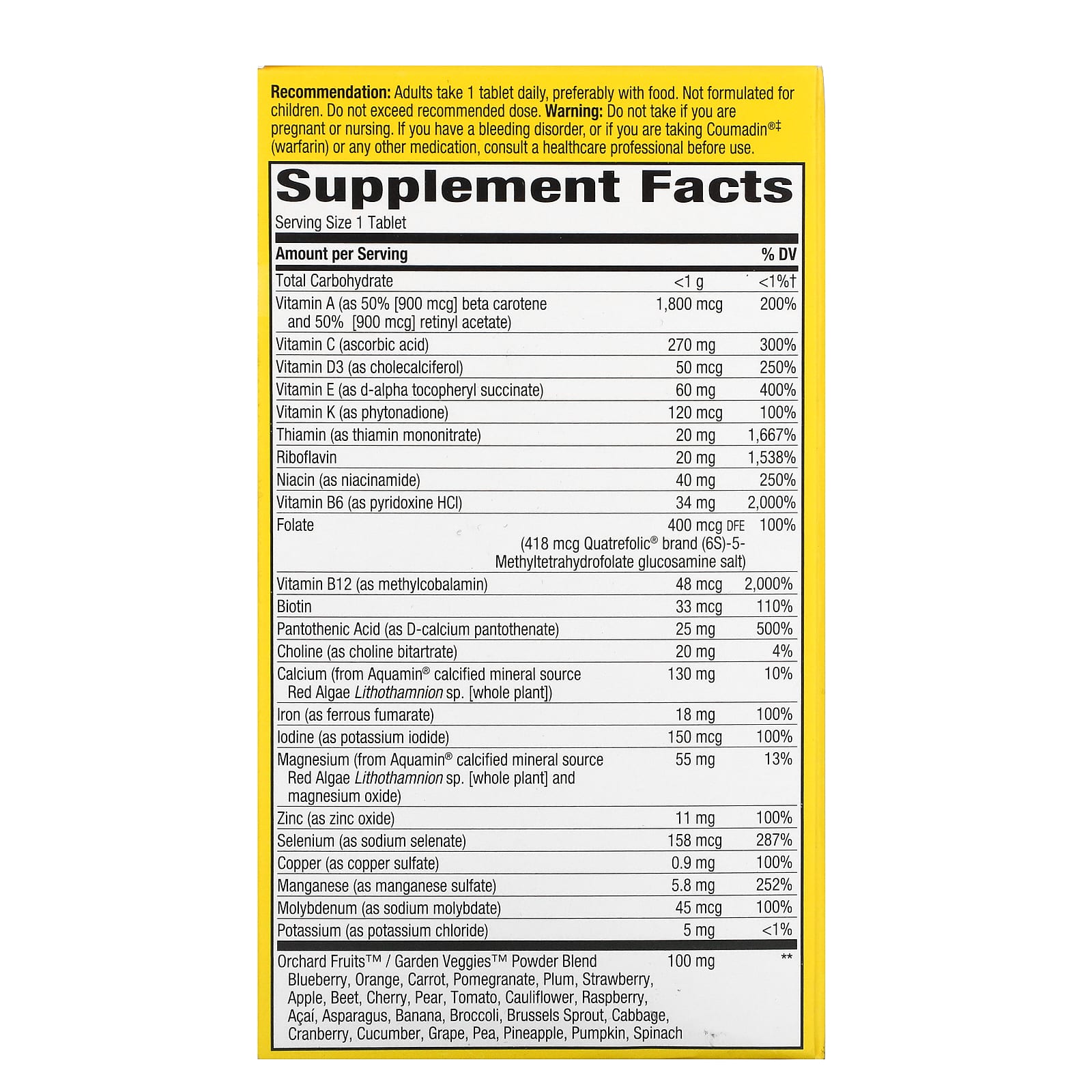 Nature’s Way, Alive! Once Daily, Multi-Vitamin, 60 Tablets UPC 033674156797 | Hilife Vitamins