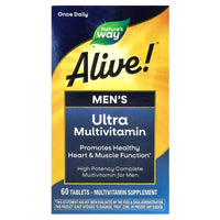 Nature’s Way, Alive! Once Daily Men's Ultra, 60 Tablets UPC 033674156858 | Hilife Vitamins