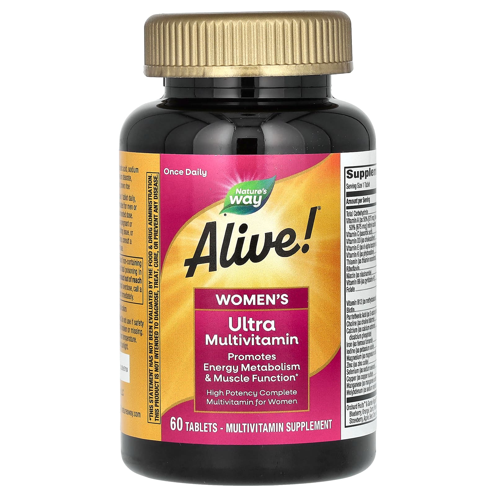 Nature’s Way, Alive! Once Daily, Women's Ultra Potency Complete Multivitamin, 60 Tablets UPC 033674156865 | Hilife Vitamins