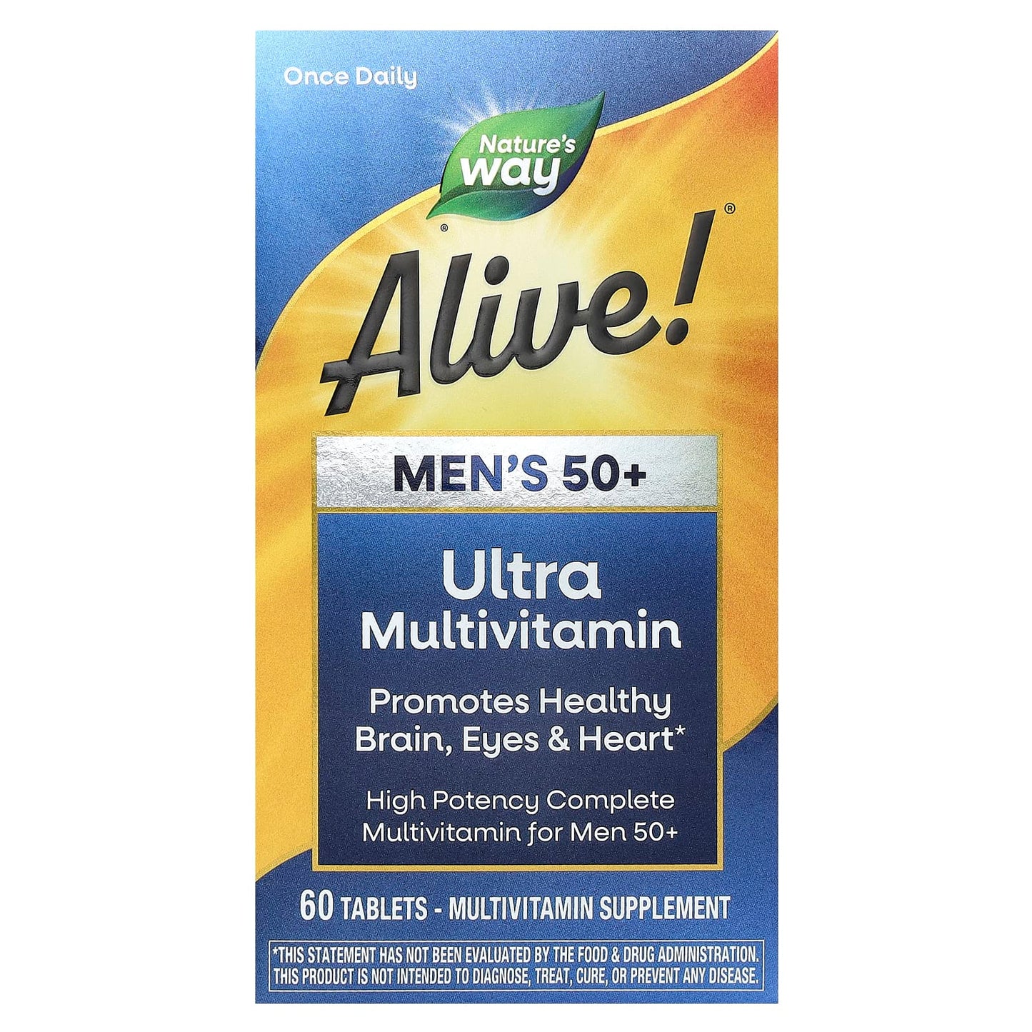 Nature’s Way, Alive! Men's 50+ Ultra Multivitamin, 60 Tablets UPC 033674156919 | Hilife Vitamins
