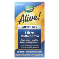 Nature’s Way, Alive! Men's 50+ Ultra Multivitamin, 60 Tablets UPC 033674156919 | Hilife Vitamins