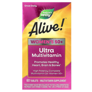 Nature’s Way, Alive! Once Daily, Women’s 50+ Multi-Vitamin, 60 Tablets - 033674156926 | Hilife Vitamins