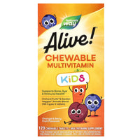 Nature’s Way, Alive! Kid's Chewable Multivitamin, Orange & Berry, 120 Chewable Tablets UPC 033674157862 | Hilife Vitamins