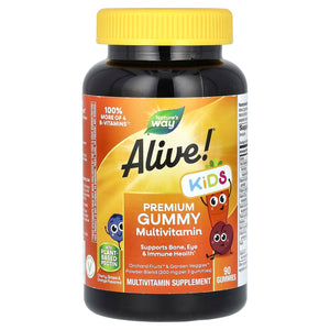 Nature’s Way, Alive! Children's Multi-Vitamin, 90 Gummies - 033674157893 | Hilife Vitamins