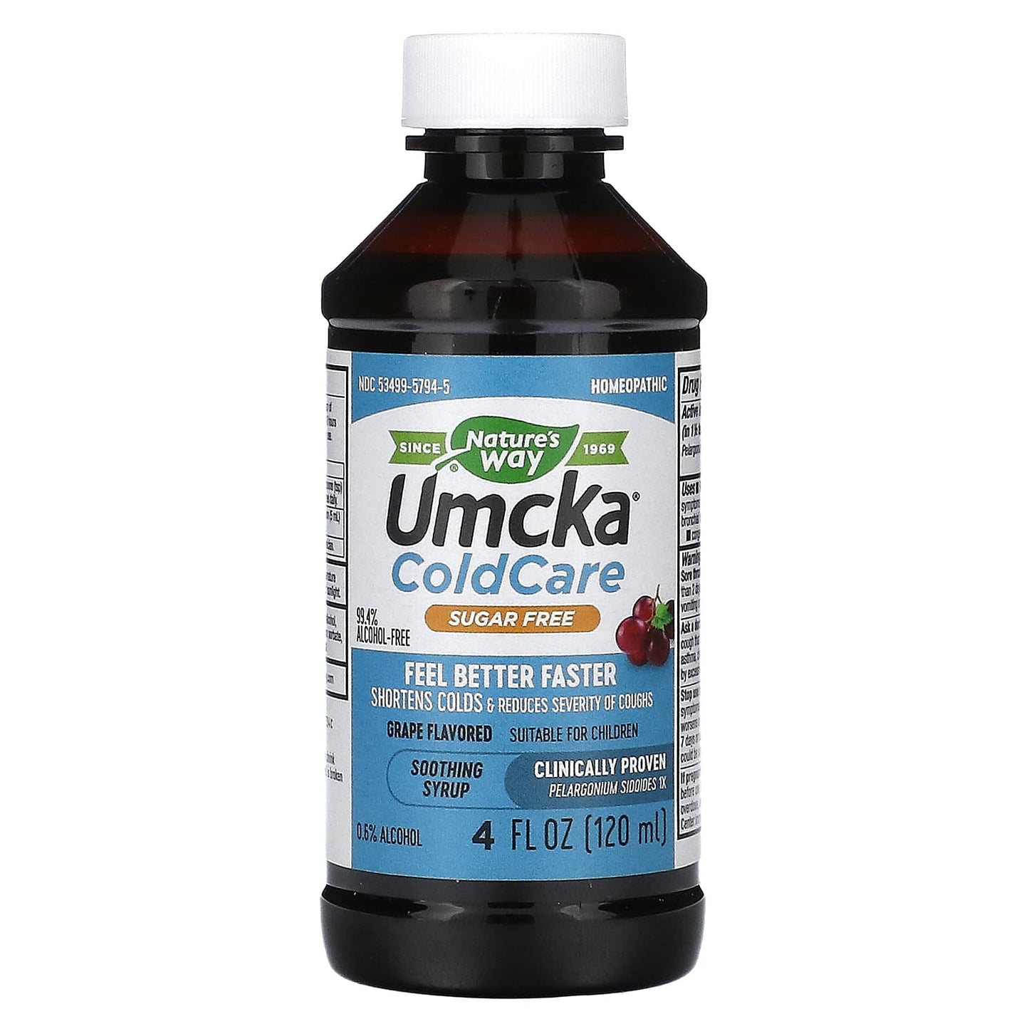 Nature’s Way, Umcka Sugar Free Grape Syrup, 4 Oz UPC 033674157947 | Hilife Vitamins