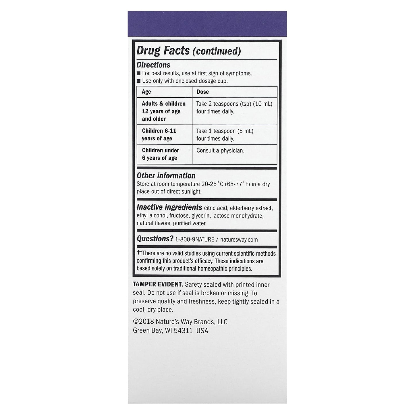Nature’s Way, Sambucus Flucare Syrup, 4 Oz UPC 033674158036 | Hilife Vitamins