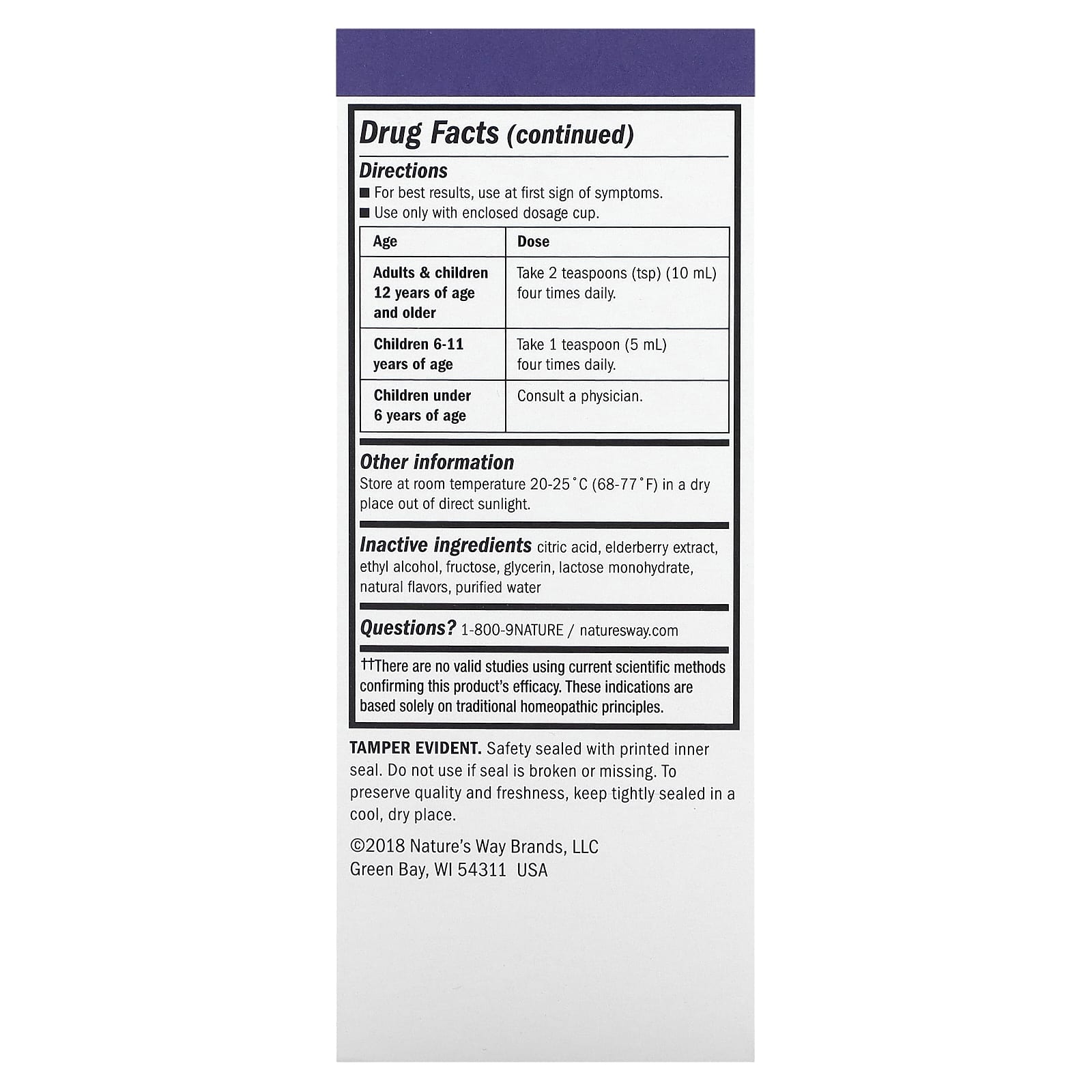Nature’s Way, Sambucus Flucare Syrup, 4 Oz UPC 033674158036 | Hilife Vitamins