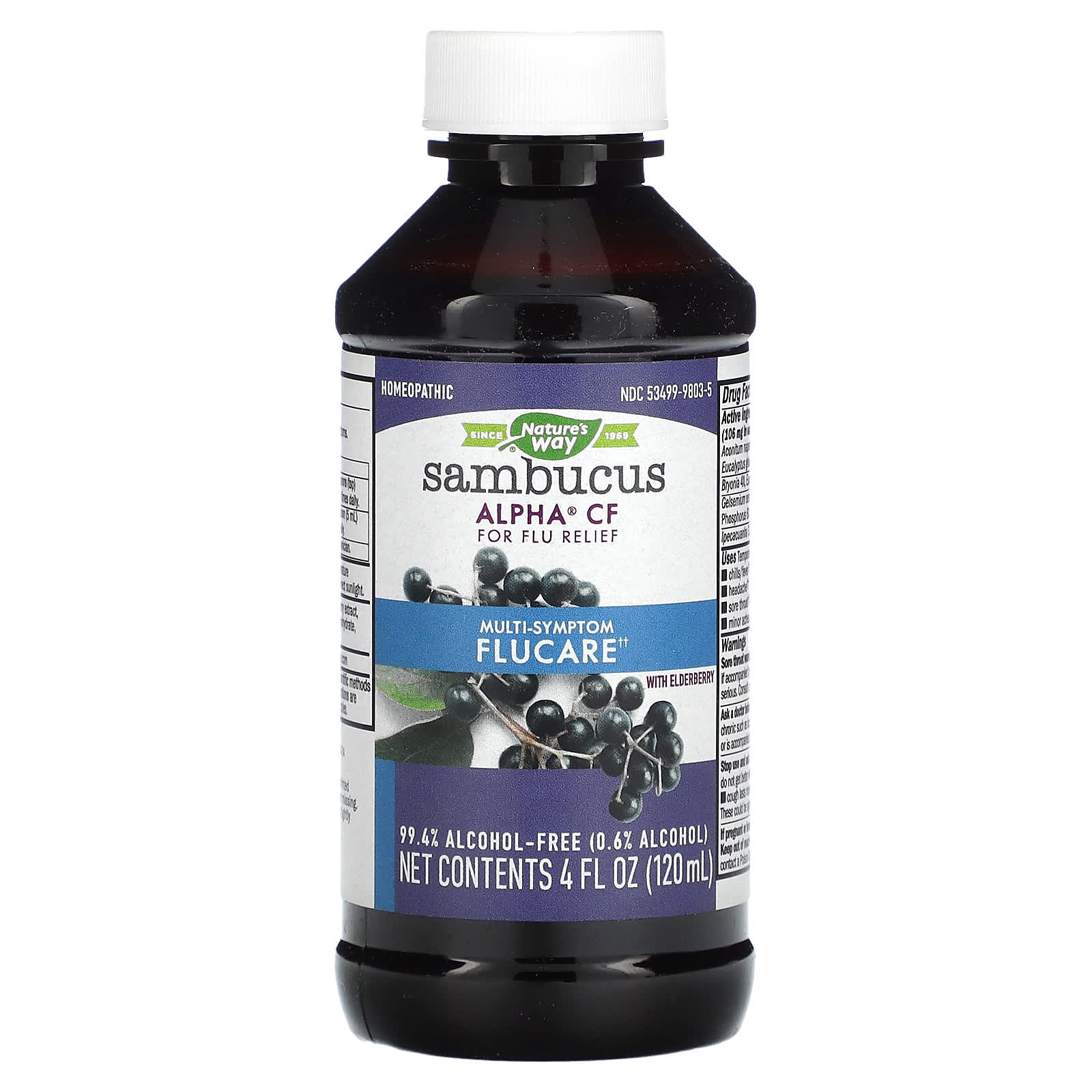 Nature’s Way, Sambucus Flucare Syrup, 4 Oz UPC 033674158036 | Hilife Vitamins