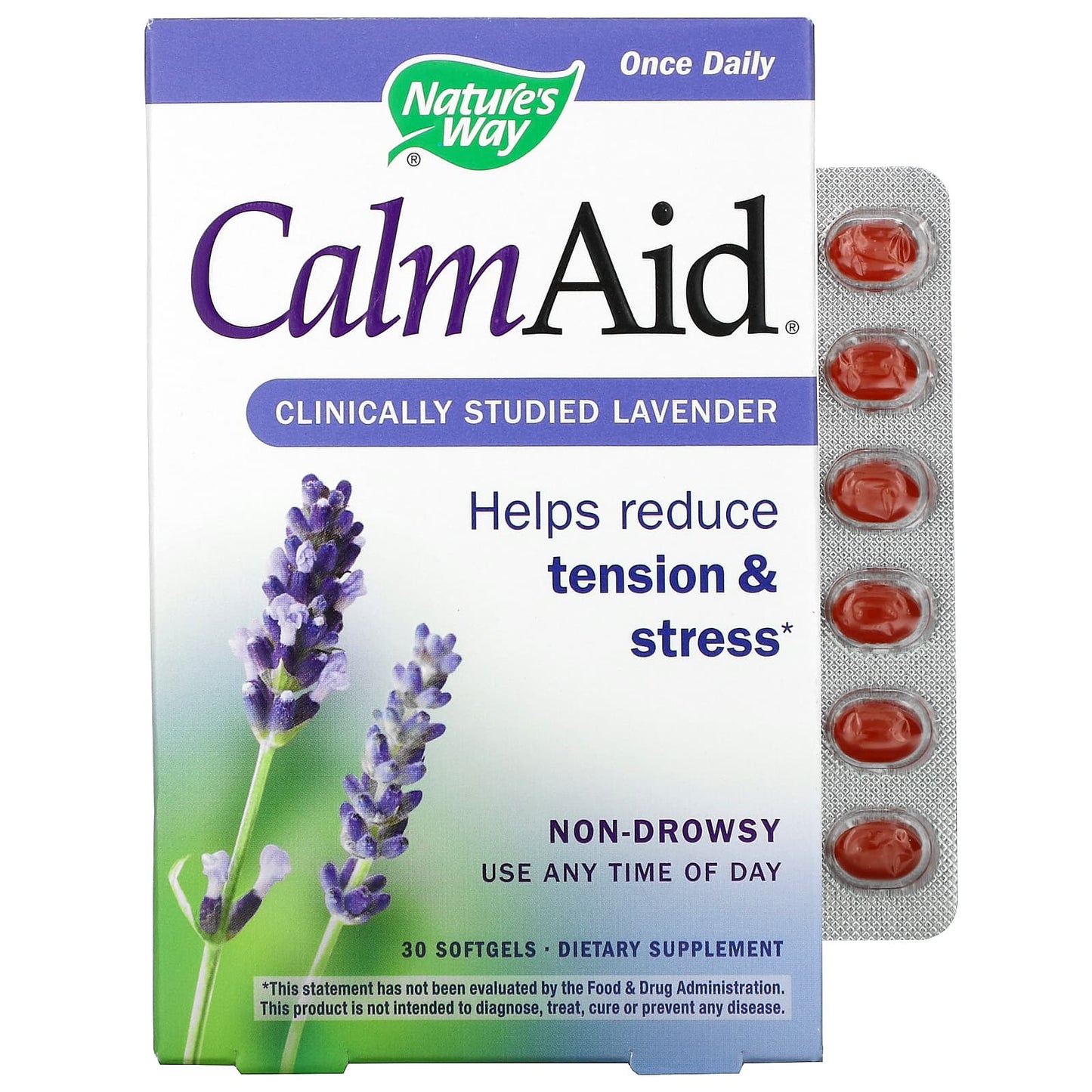Nature’s Way, Calm Aid, 30 Softgels UPC 033674158197 | Hilife Vitamins
