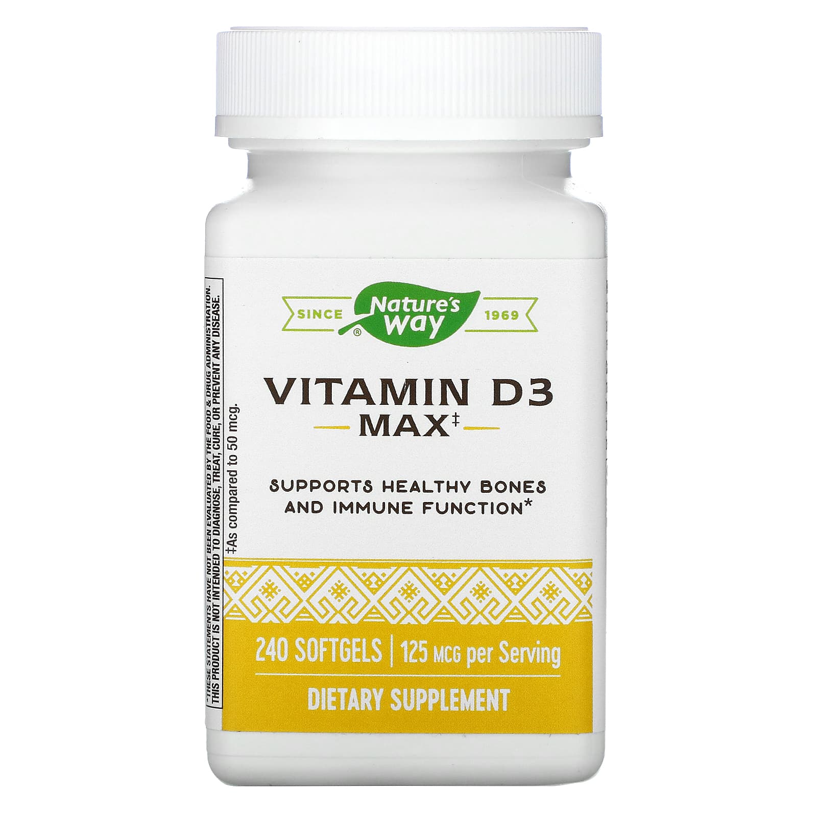 Nature’s Way, Vitamin D 5000 IU, 240 Softgels UPC 033674158364 | Hilife Vitamins