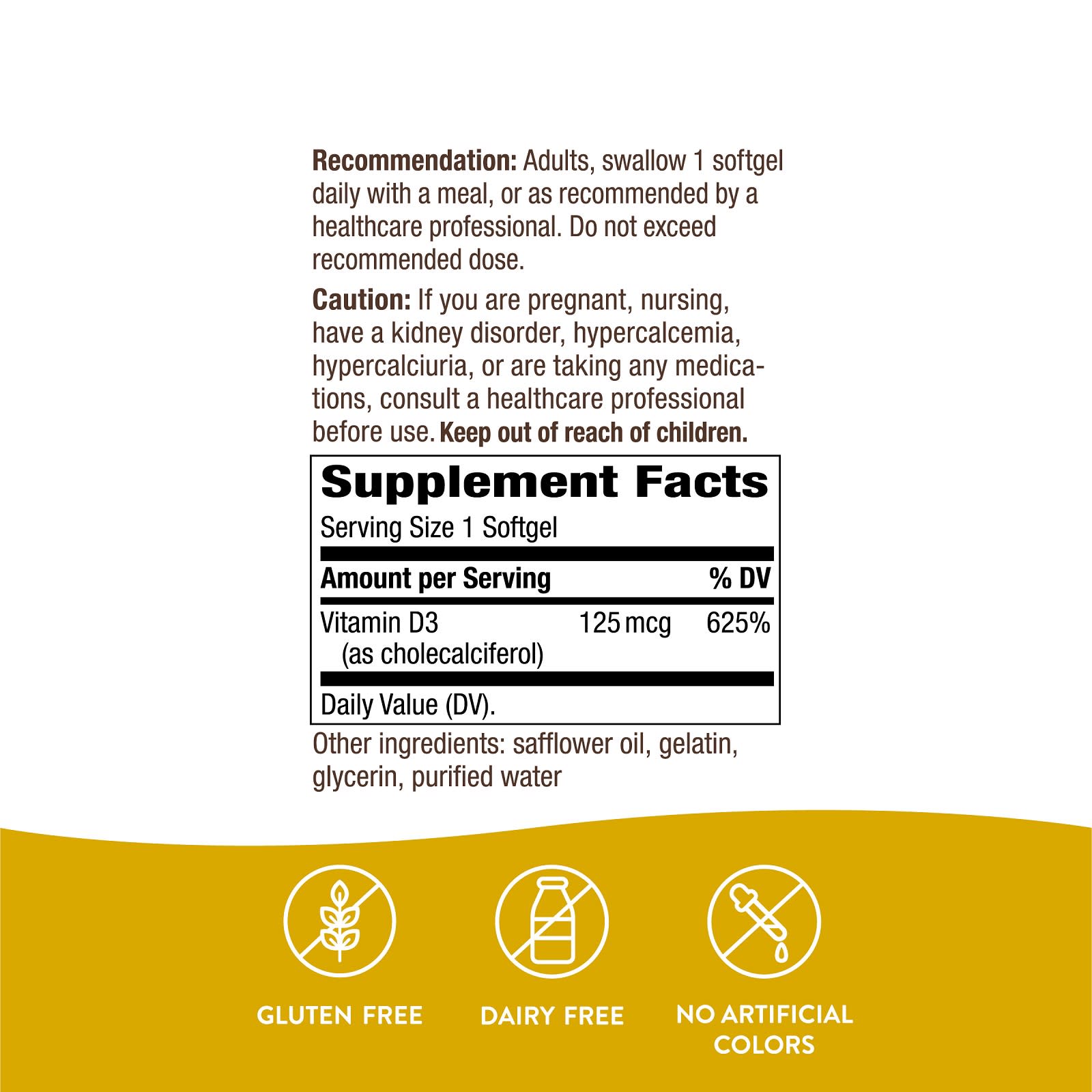 Nature’s Way, Vitamin D 5000 IU, 240 Softgels UPC 033674158364 | Hilife Vitamins
