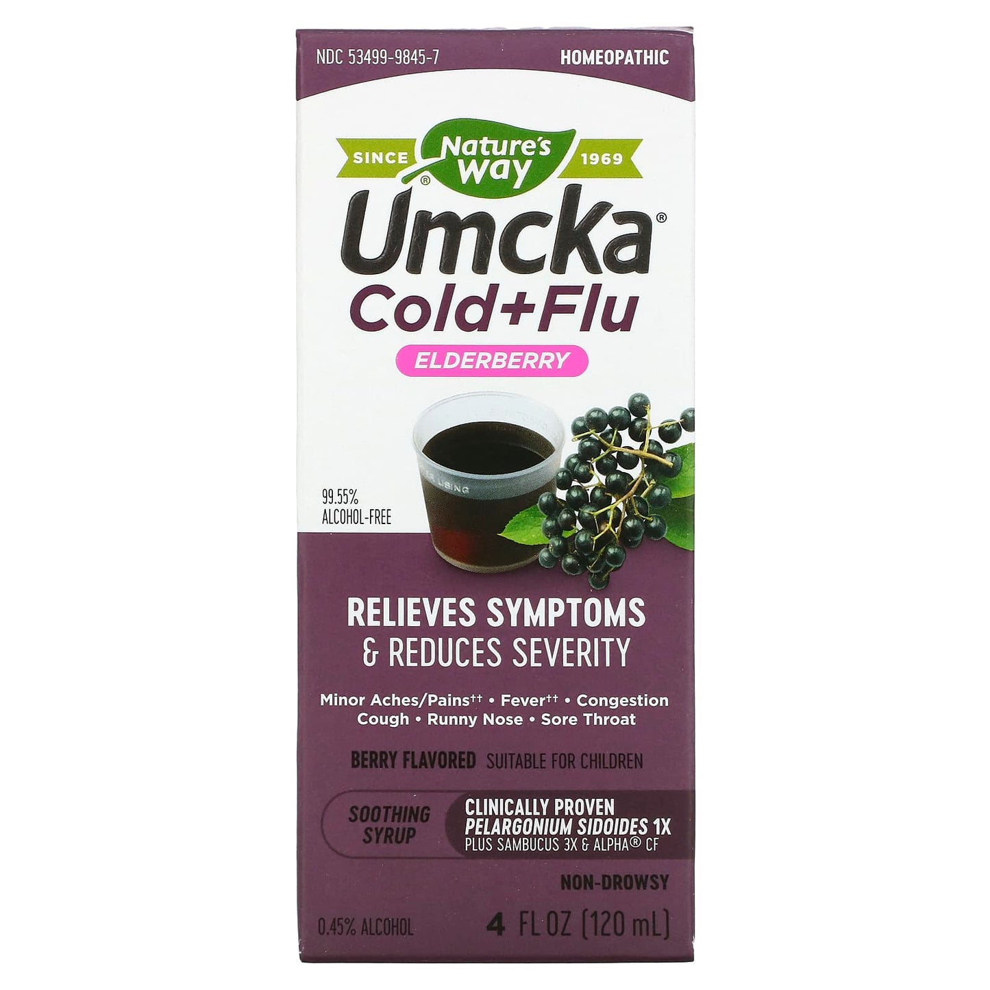 Nature’s Way, Umcka Elderberry Intensive Cold And Flu Berry, 4 Oz - 033674158456 | Hilife Vitamins