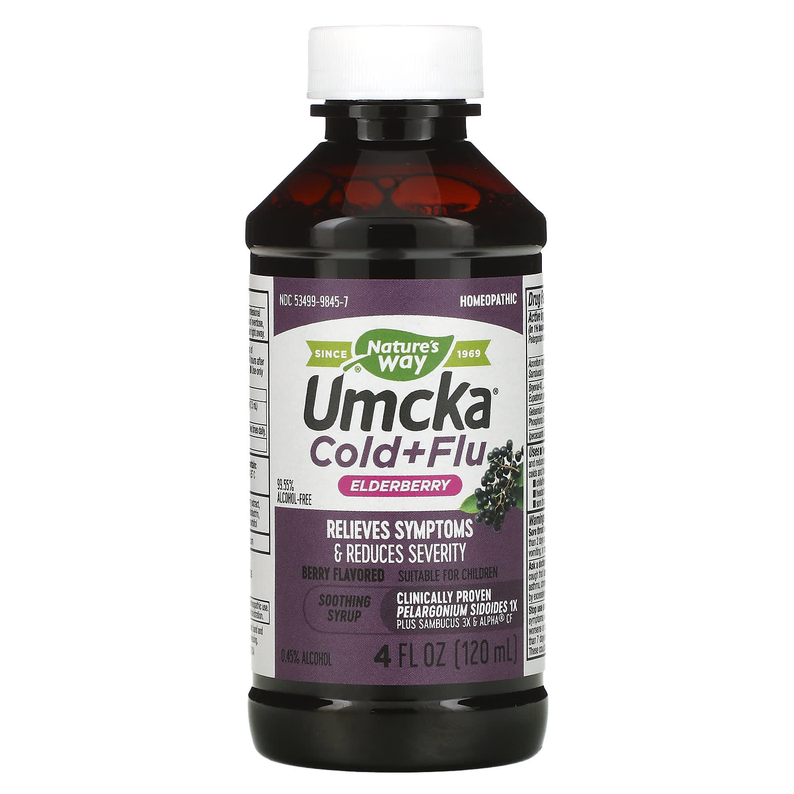 Nature’s Way, Umcka Elderberry Intensive Cold And Flu Berry, 4 Oz - [product_sku] | HiLife Vitamins