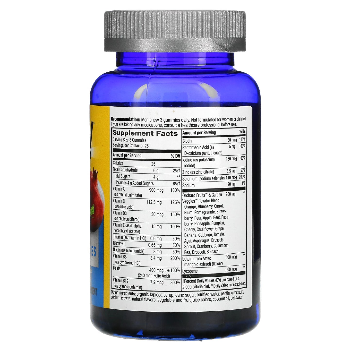 Nature’s Way, Alive! Men's 50+ Gummy Multi Vitamin, 75 Gummies UPC 033674158982 | Hilife Vitamins