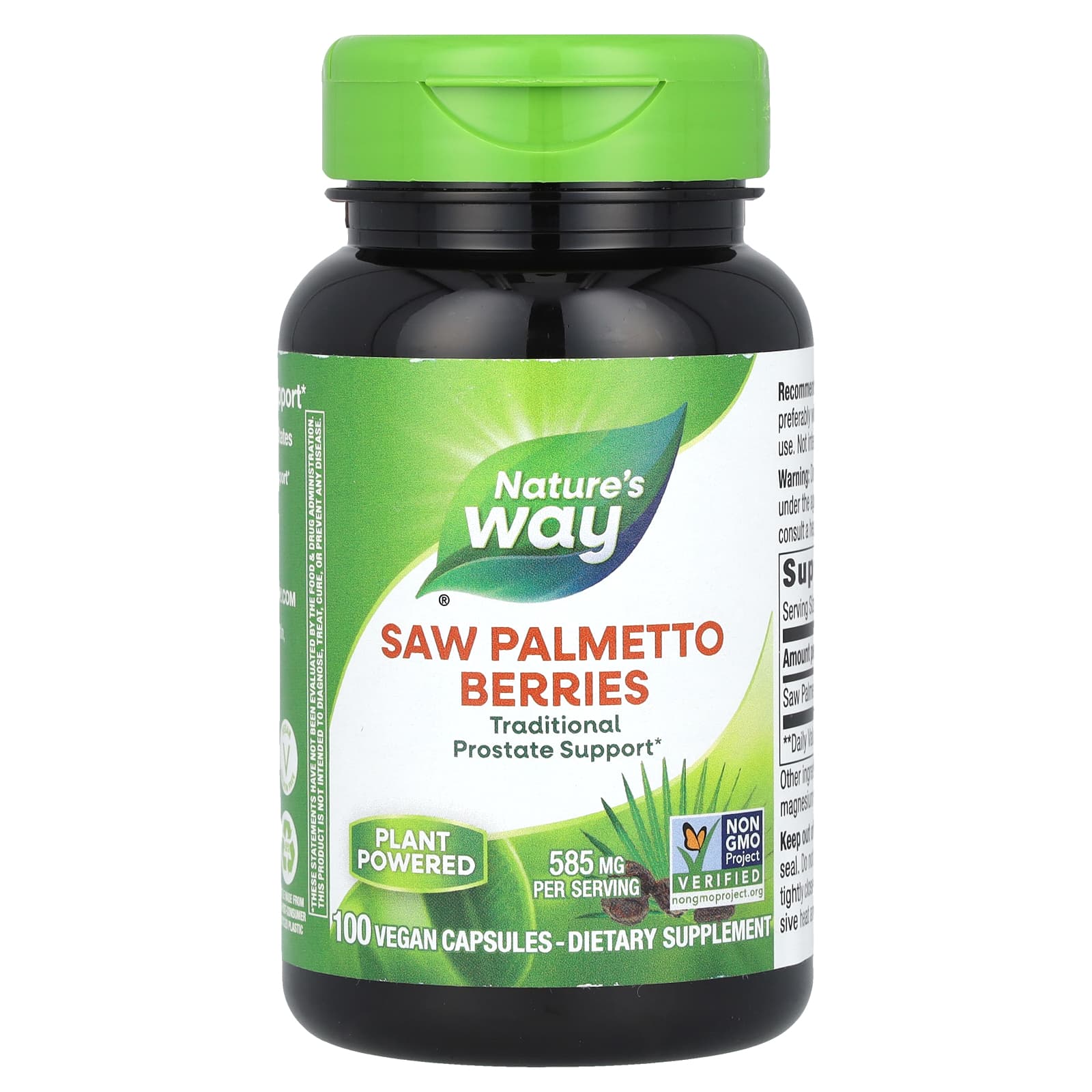 Nature’s Way, Saw Palmetto Berries, 100 Vegetarian Capsules UPC 033674167502 | Hilife Vitamins