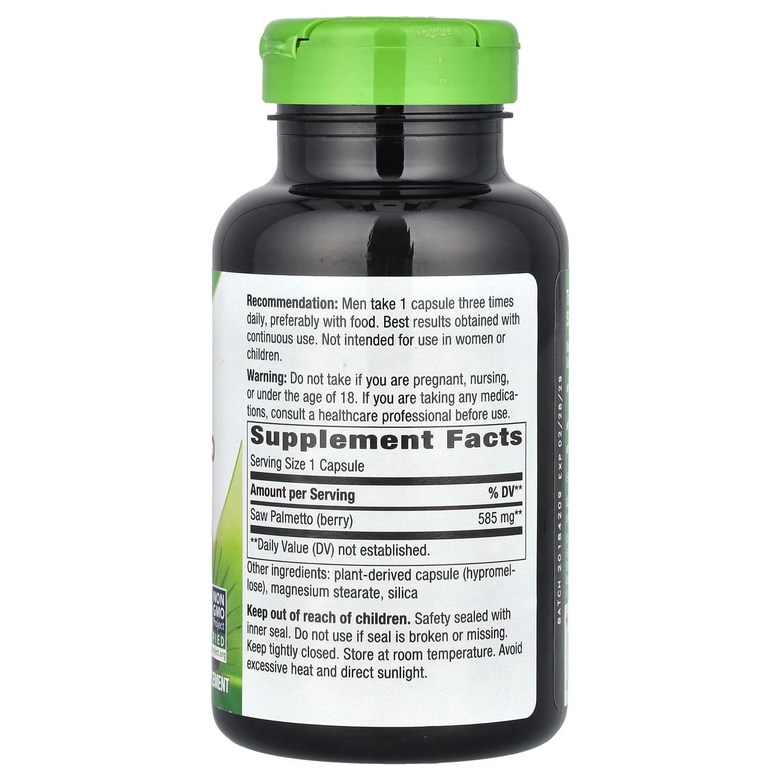 Nature’s Way, Saw Palmetto Berries, 180 Vegetarian Capsules UPC 033674167588 | Hilife Vitamins