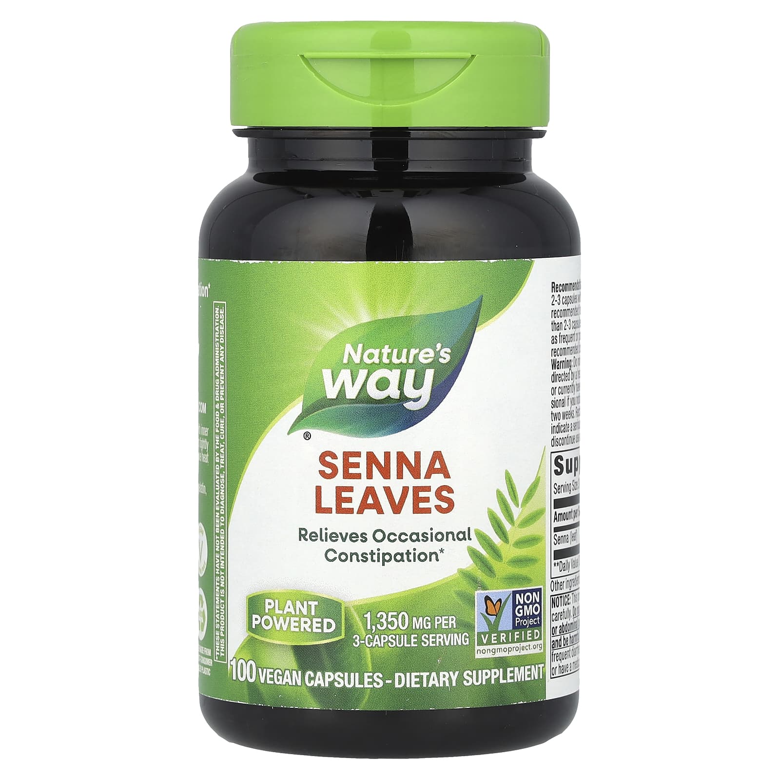 Nature’s Way, Senna Leaves, 100 Vegetarian Capsules UPC 033674170007 | Hilife Vitamins