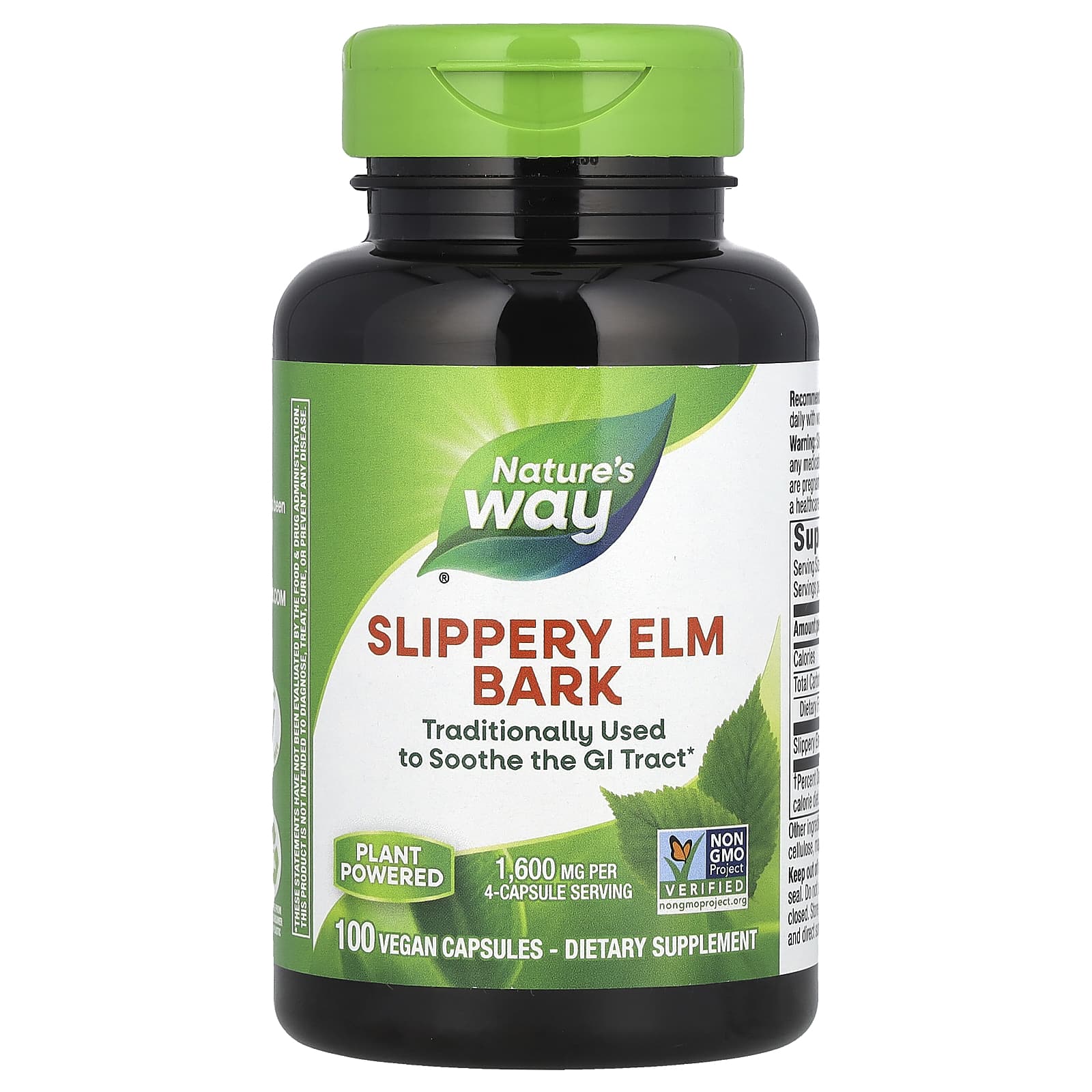 Nature’s Way, Slippery Elm Bark, 100 Vegan Capsules UPC 033674171004 | Hilife Vitamins