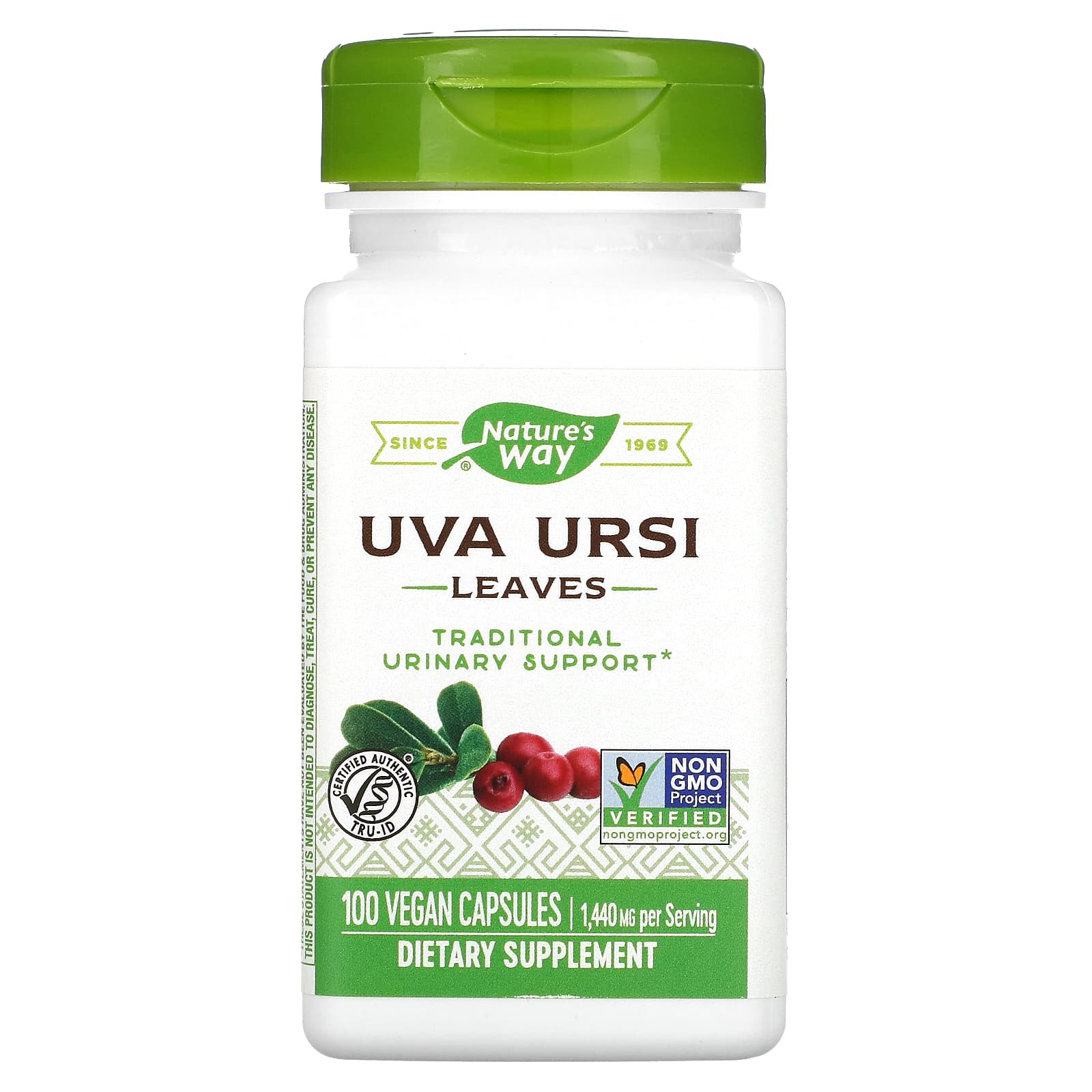 Nature’s Way, Uva Ursi, 100 Vegetarian Capsules - 033674176009 | Hilife Vitamins