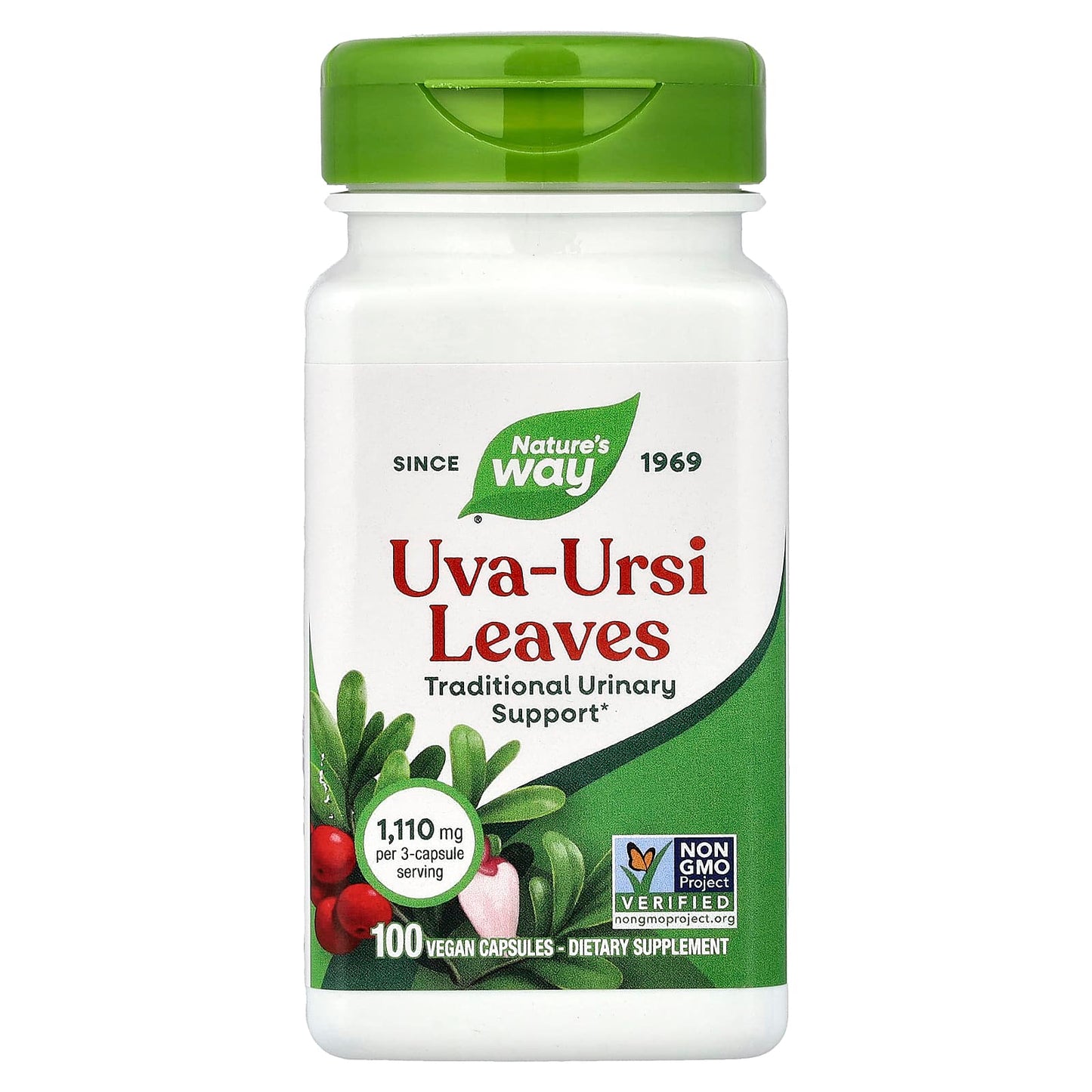 Nature’s Way, Uva Ursi, 100 Vegetarian Capsules UPC 033674176009 | Hilife Vitamins