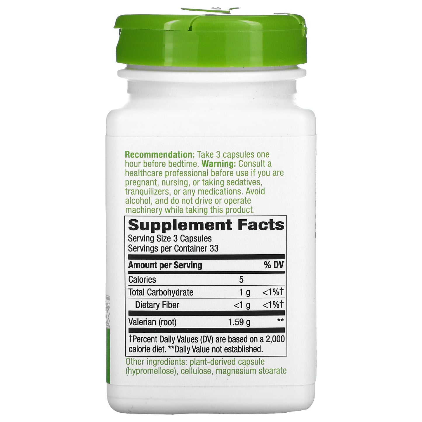 Nature’s Way, Valerian Root, 100 Vegetarian Capsules UPC 033674177006 | Hilife Vitamins