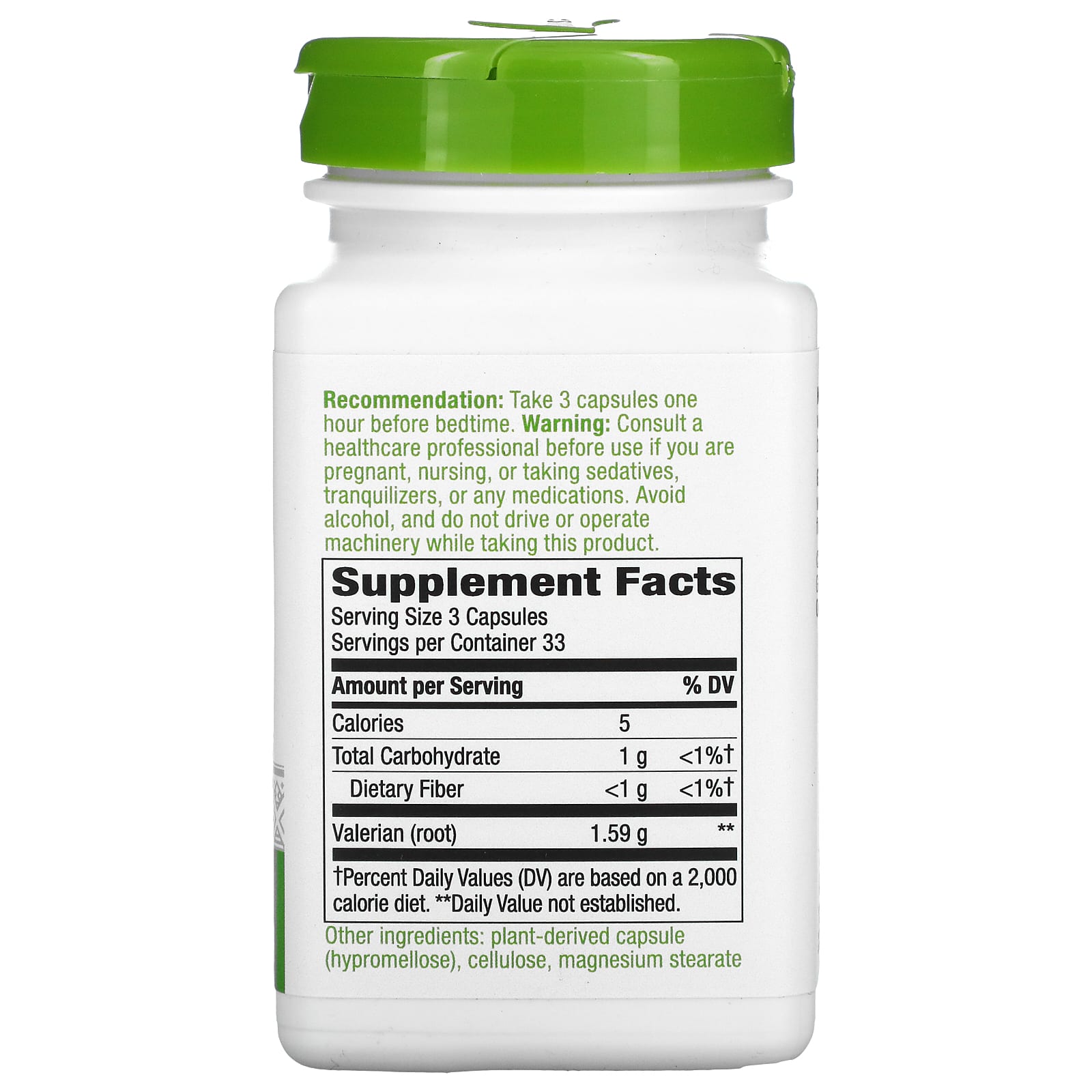 Nature’s Way, Valerian Root, 100 Vegetarian Capsules UPC 033674177006 | Hilife Vitamins