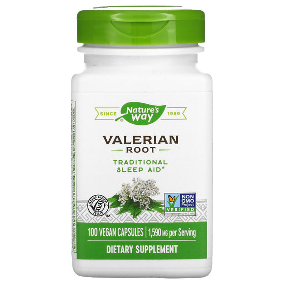 Nature’s Way, Valerian Root, 100 Vegetarian Capsules - 033674177006 | Hilife Vitamins