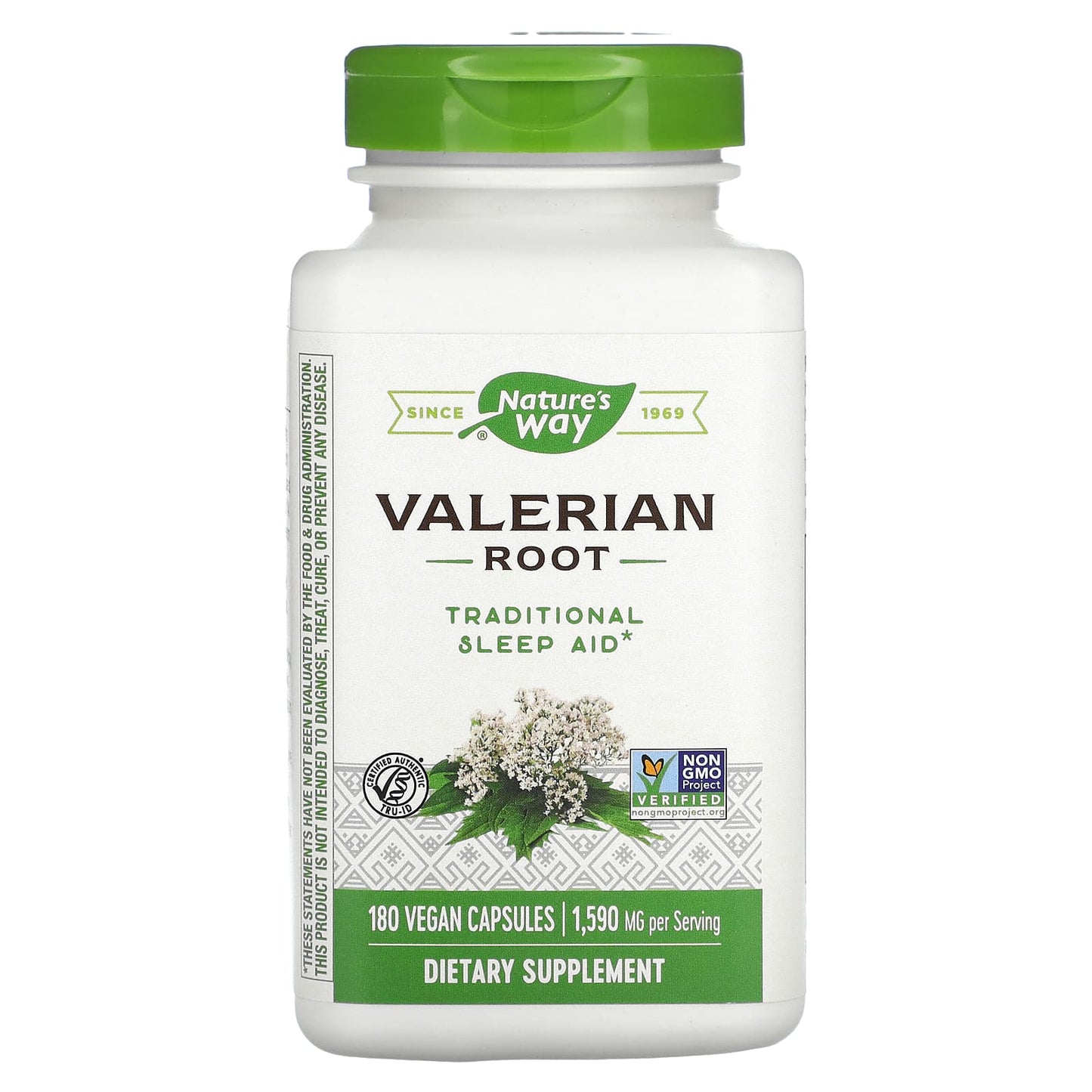 Nature’s Way, Valerian Root, 180 Vegetarian Capsules UPC 033674177082 | Hilife Vitamins