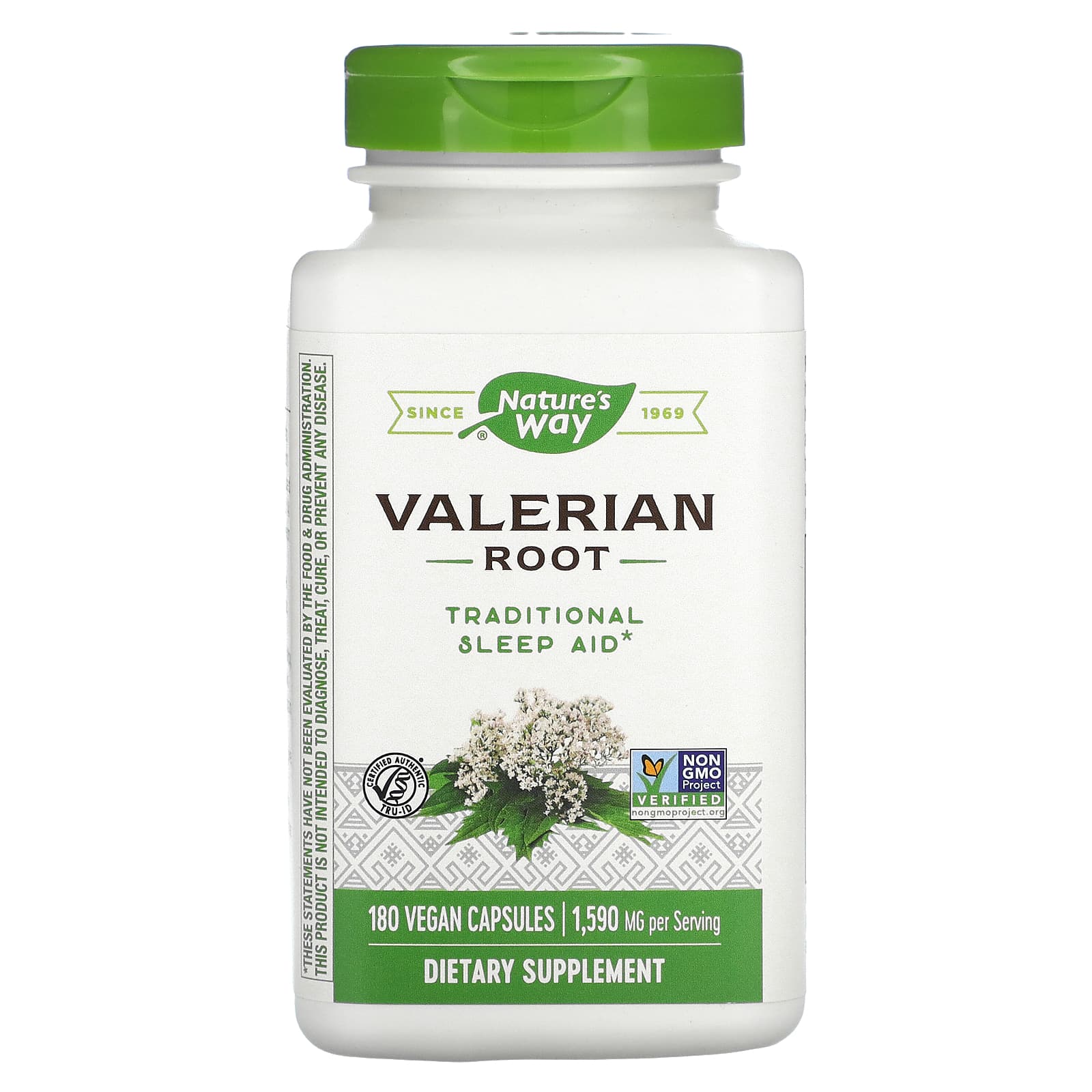 Nature’s Way, Valerian Root, 180 Vegetarian Capsules UPC 033674177082 | Hilife Vitamins
