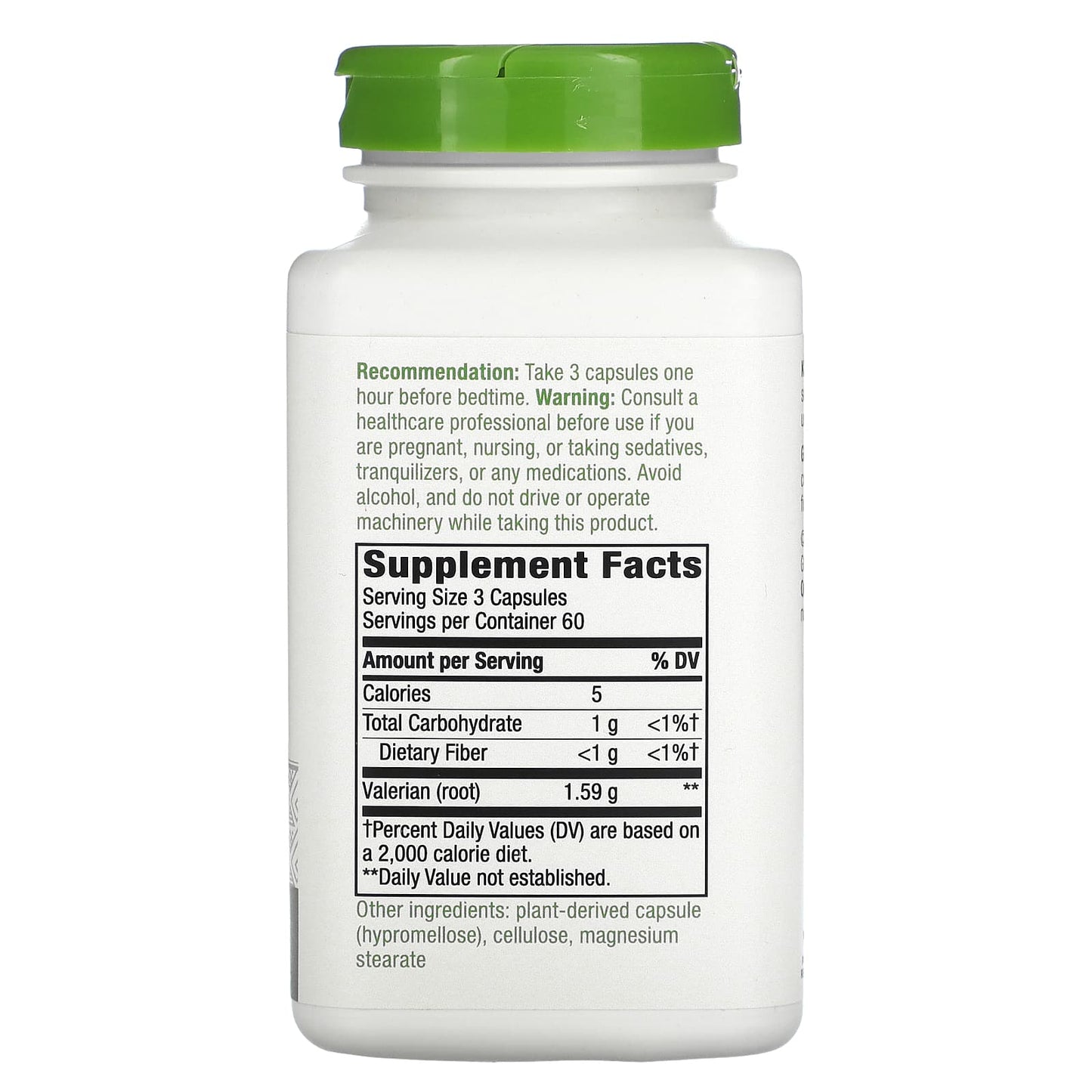 Nature’s Way, Valerian Root, 180 Vegetarian Capsules UPC 033674177082 | Hilife Vitamins