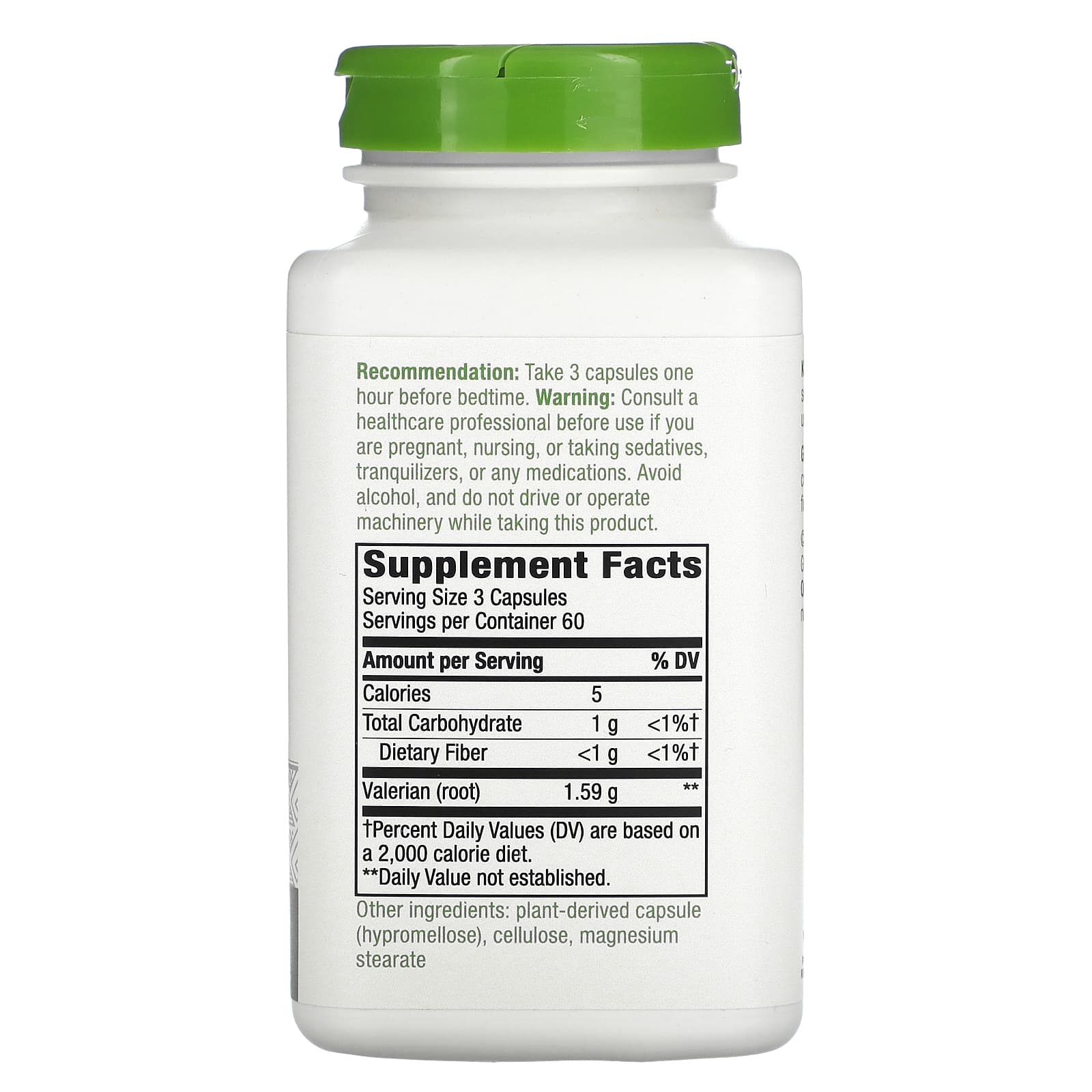 Nature’s Way, Valerian Root, 180 Vegetarian Capsules UPC 033674177082 | Hilife Vitamins