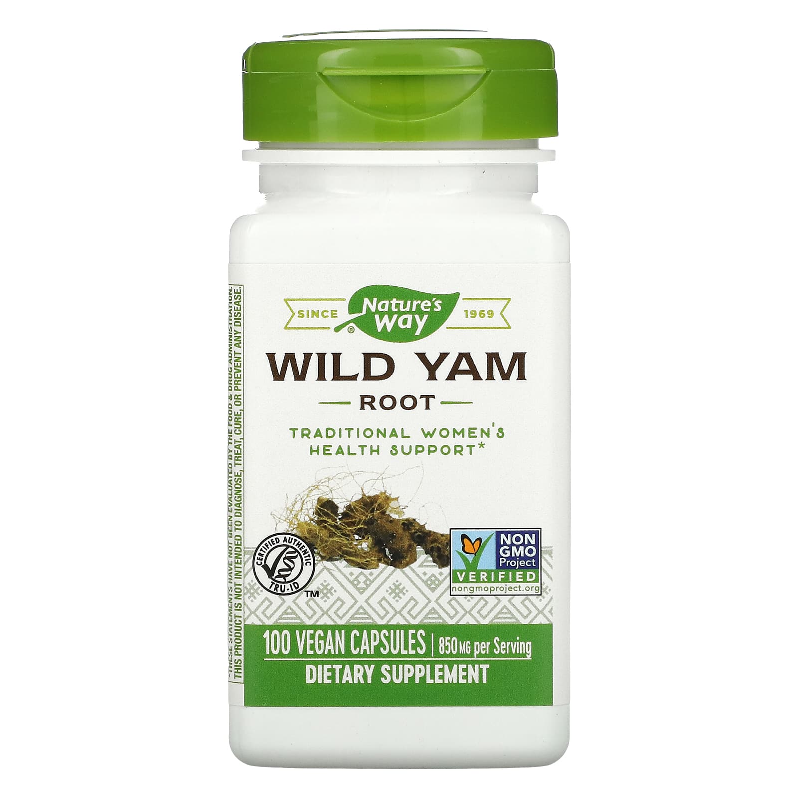 Nature’s Way, Wild Yam Root, 100 Vegetarian Capsules UPC 033674178706 | Hilife Vitamins