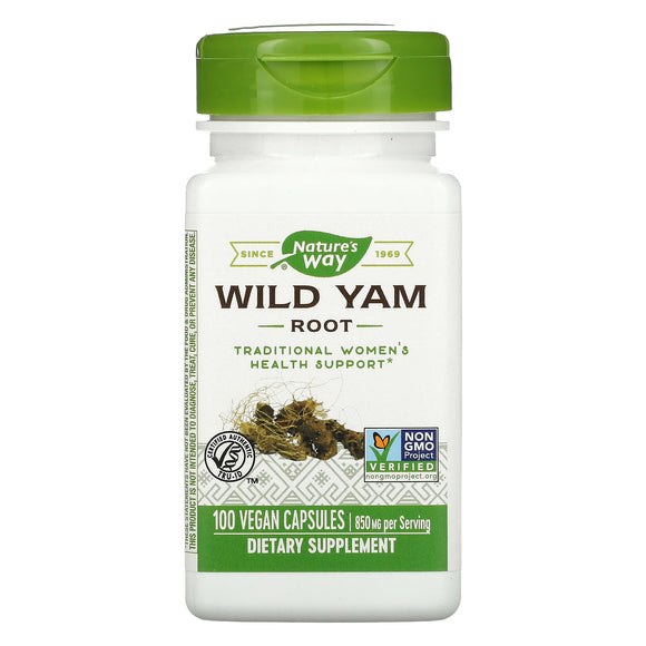 Nature’s Way, Wild Yam Root, 100 Vegetarian Capsules - 033674178706 | Hilife Vitamins