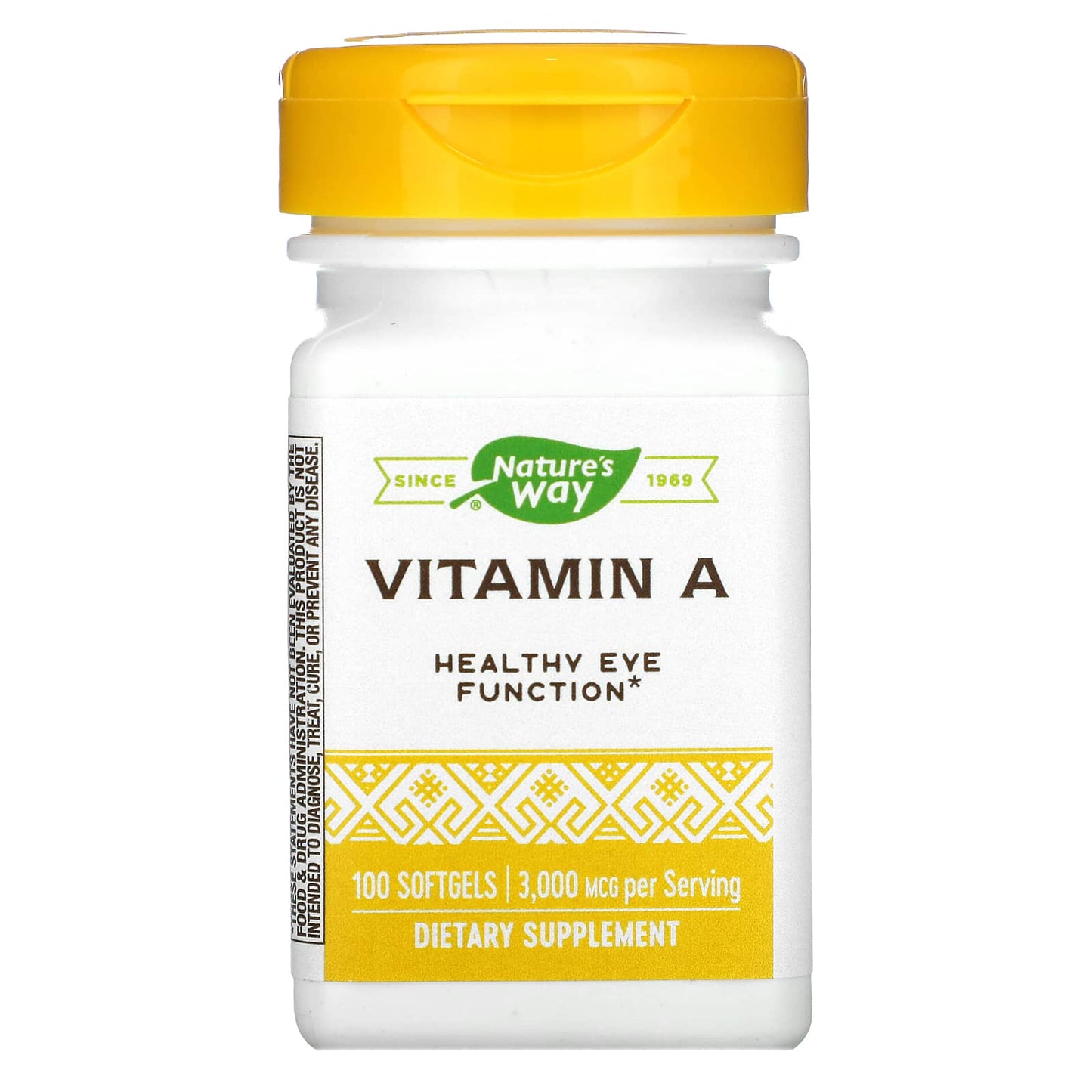 Nature’s Way, Vitamin A 10,000 IU, 100 Softgels UPC 033674401101 | Hilife Vitamins