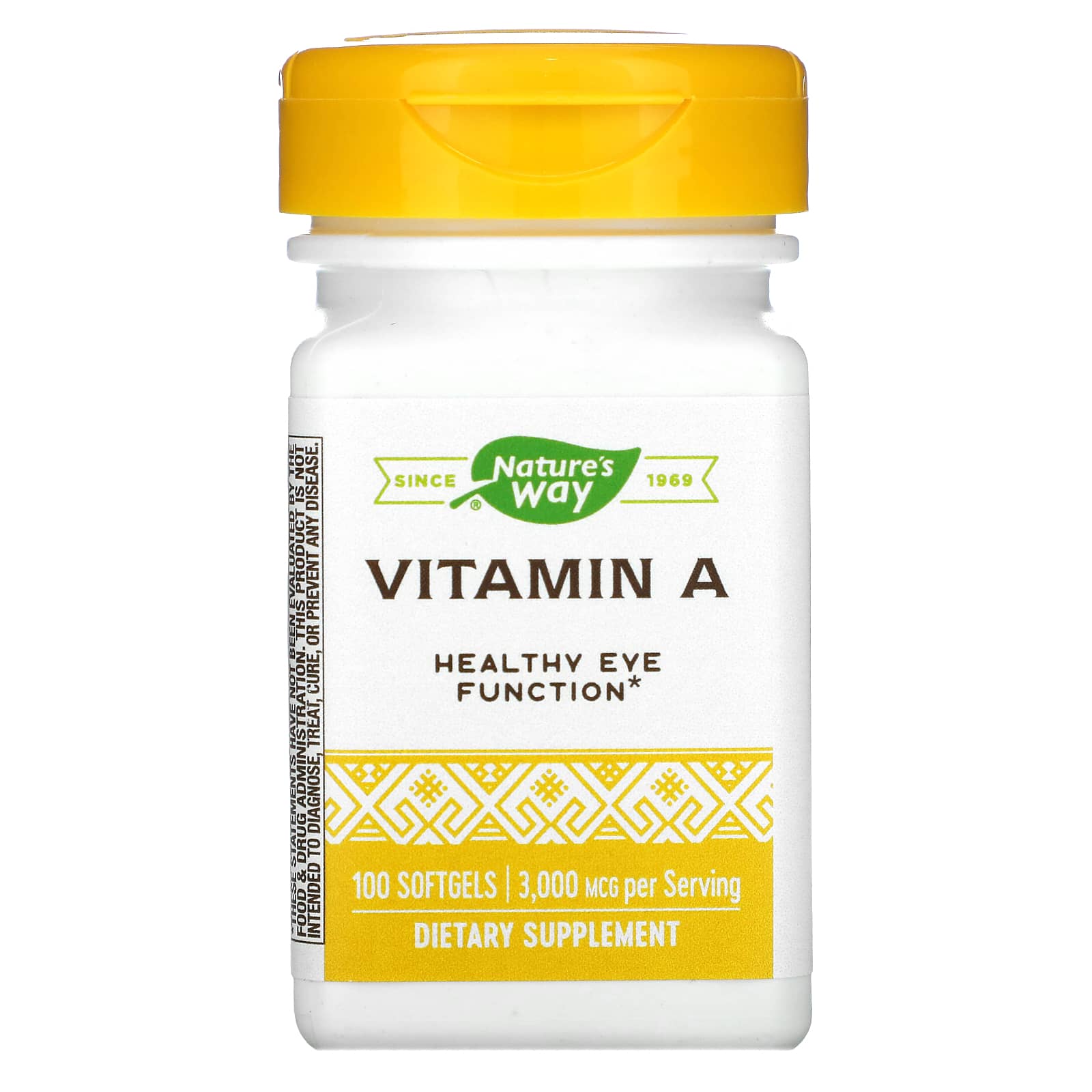Nature’s Way, Vitamin A 10,000 IU, 100 Softgels UPC 033674401101 | Hilife Vitamins