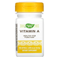 Nature’s Way, Vitamin A 10,000 IU, 100 Softgels UPC 033674401101 | Hilife Vitamins
