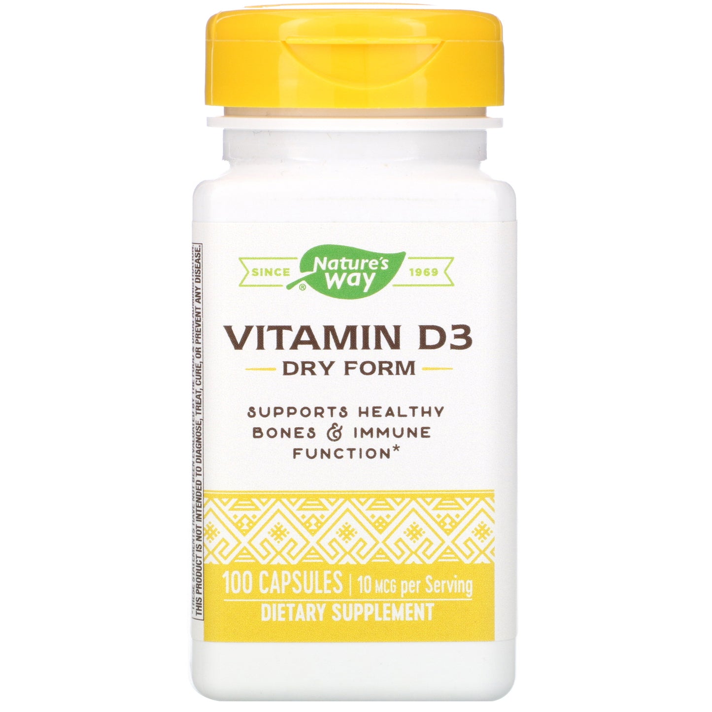 Nature’s Way, Vitamin D 400 IU Dry, 100 Capsules UPC 033674401415 | HiLife Vitamins