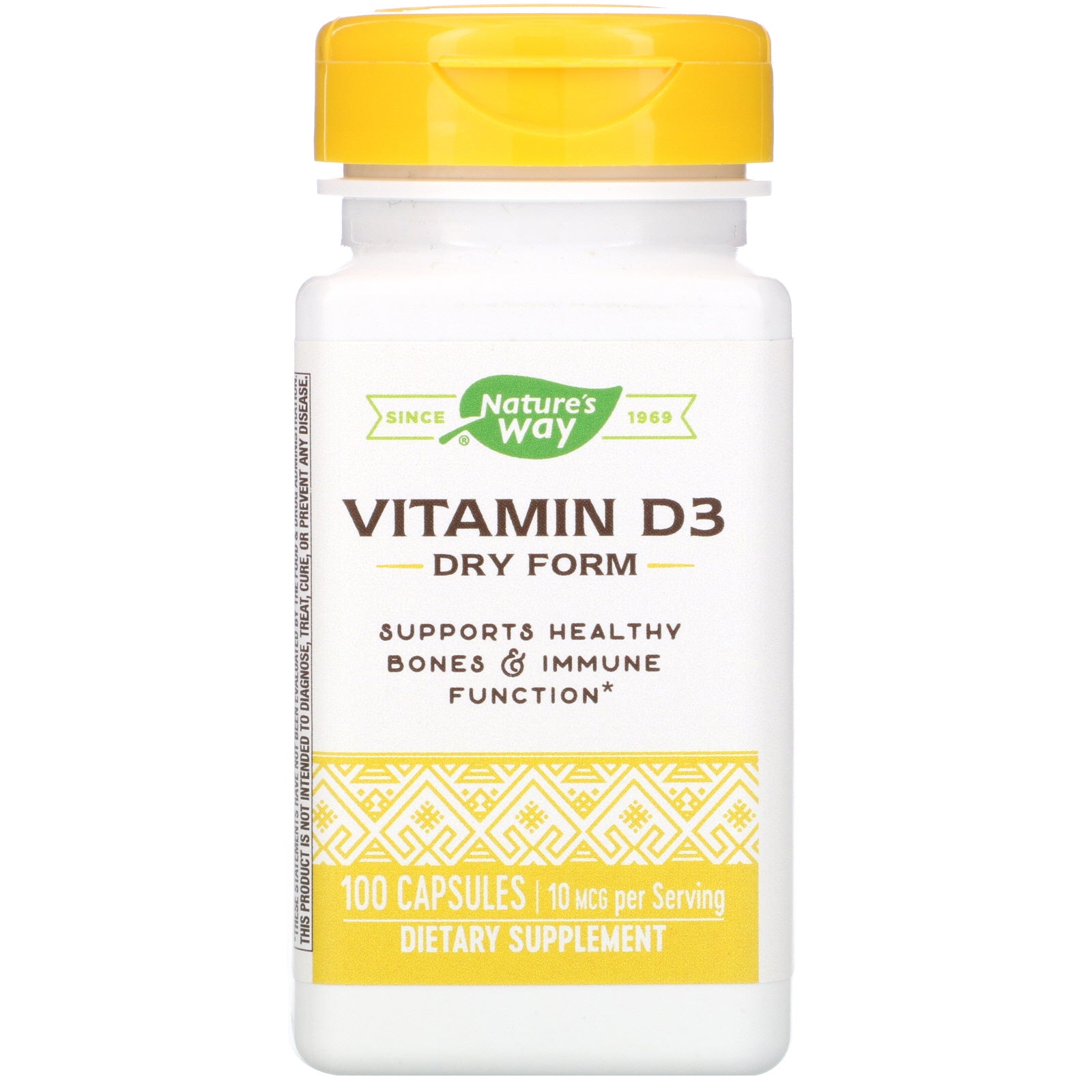 Nature’s Way, Vitamin D 400 IU Dry, 100 Capsules UPC 033674401415 | HiLife Vitamins