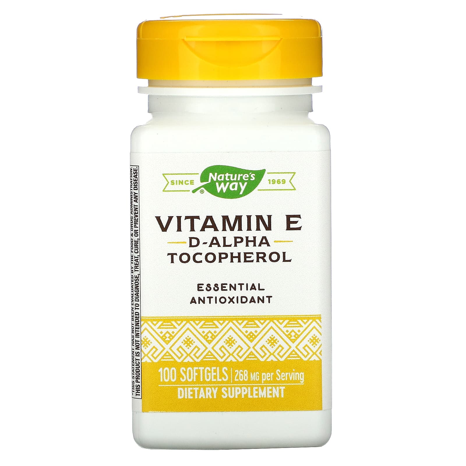 Nature’s Way, Vitamin E 400 IU D-Alpha With Tocopherols, 100 Softgels UPC 033674402115 | Hilife Vitamins